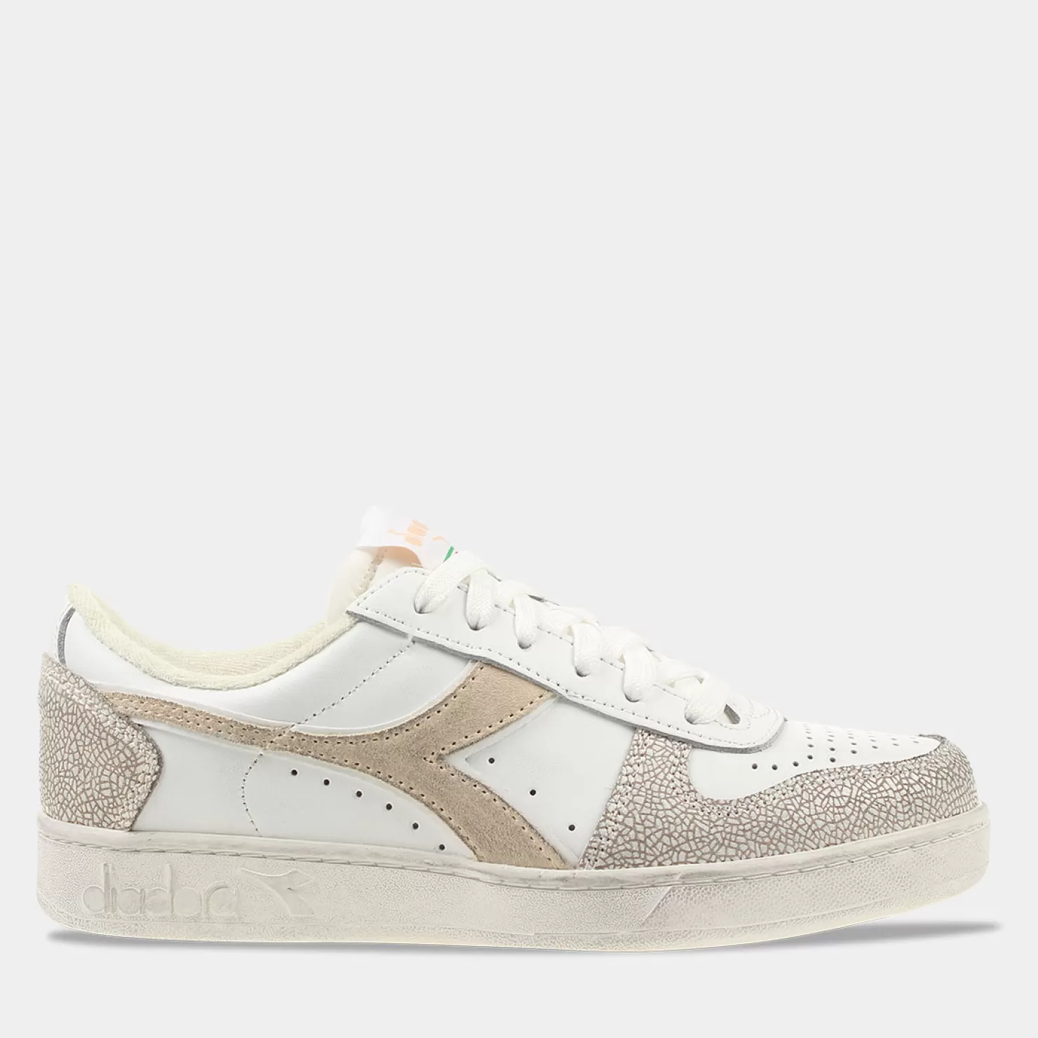 Online Sacha Diadora Magic Basket Low Wit/Roze Dames