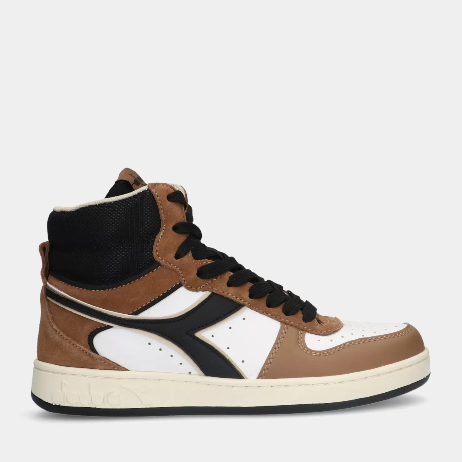 Cheap Sacha Diadora Magic Basket Mid Earth Brown/Black Heren Sneakers