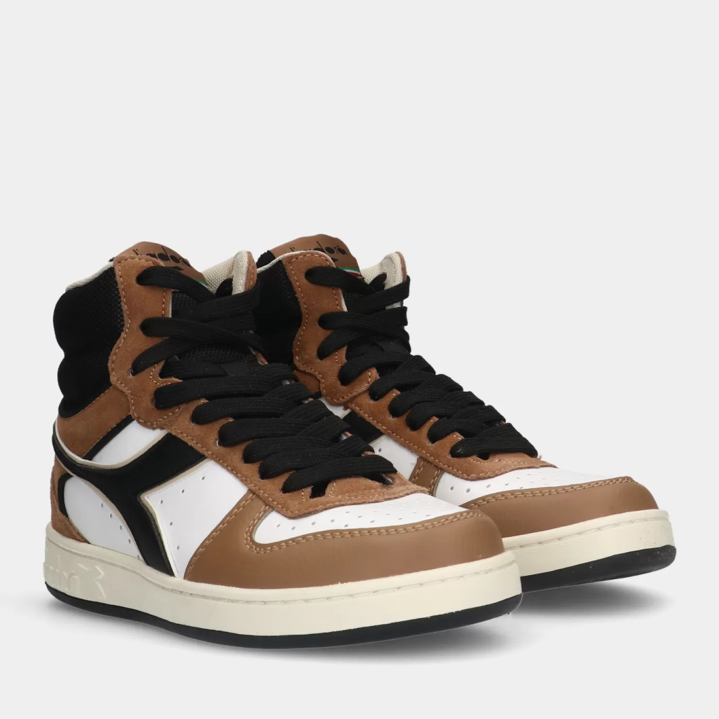 Cheap Sacha Diadora Magic Basket Mid Earth Brown/Black Heren Sneakers