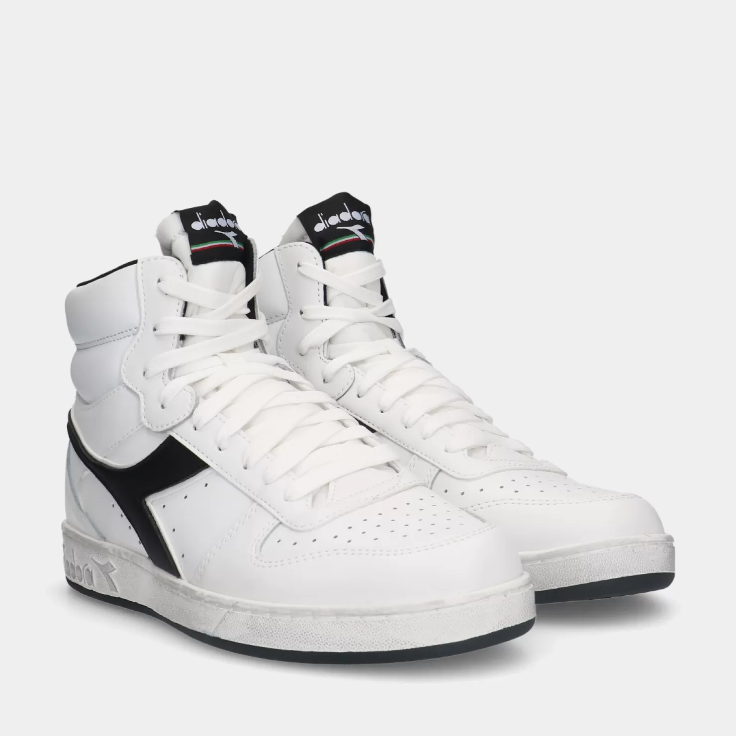 Fashion Sacha Diadora Magic Basket Mid Icona White/Black Heren Sneakers