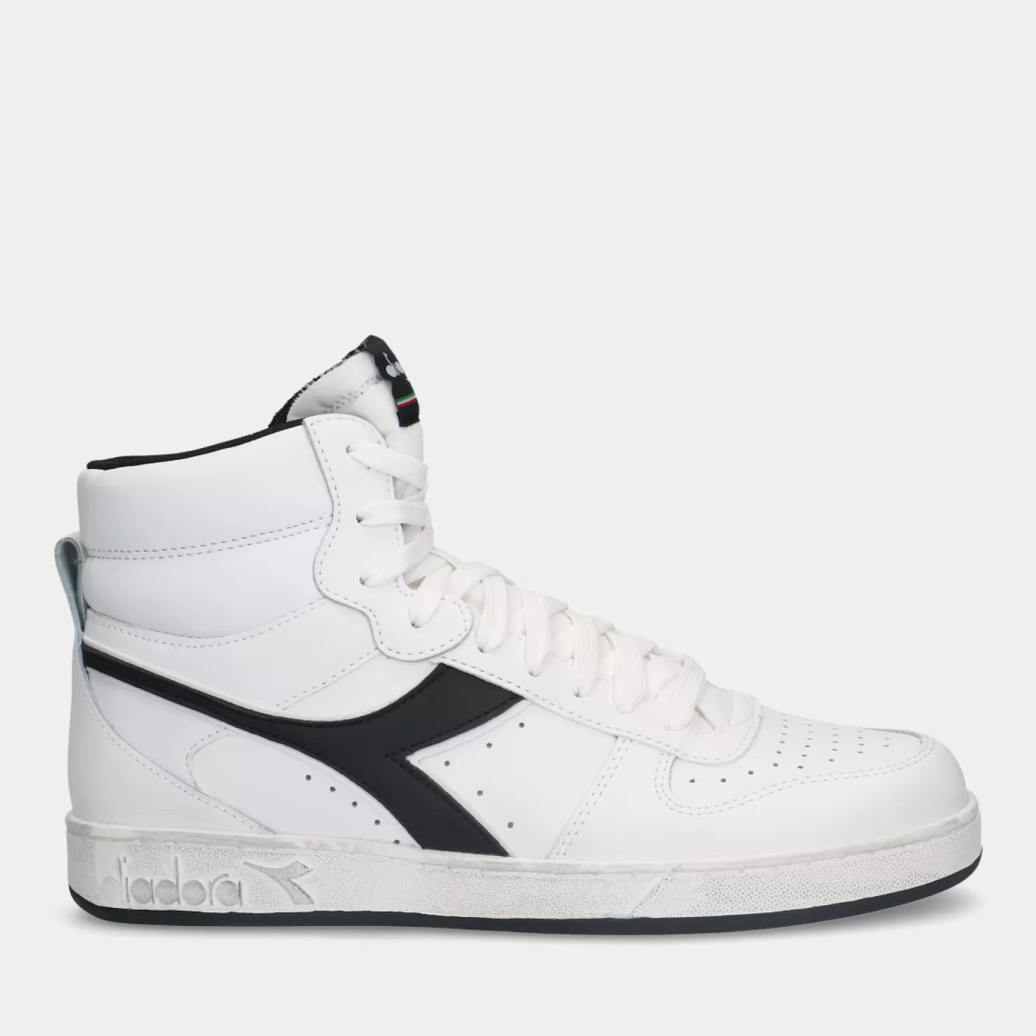 Fashion Sacha Diadora Magic Basket Mid Icona White/Black Heren Sneakers