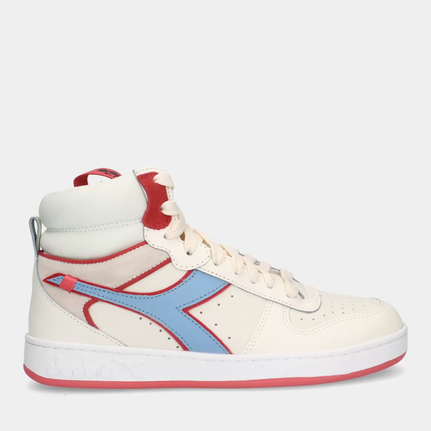 Fashion Sacha Diadora Magic Basket Mid Label White Dames Sneakers