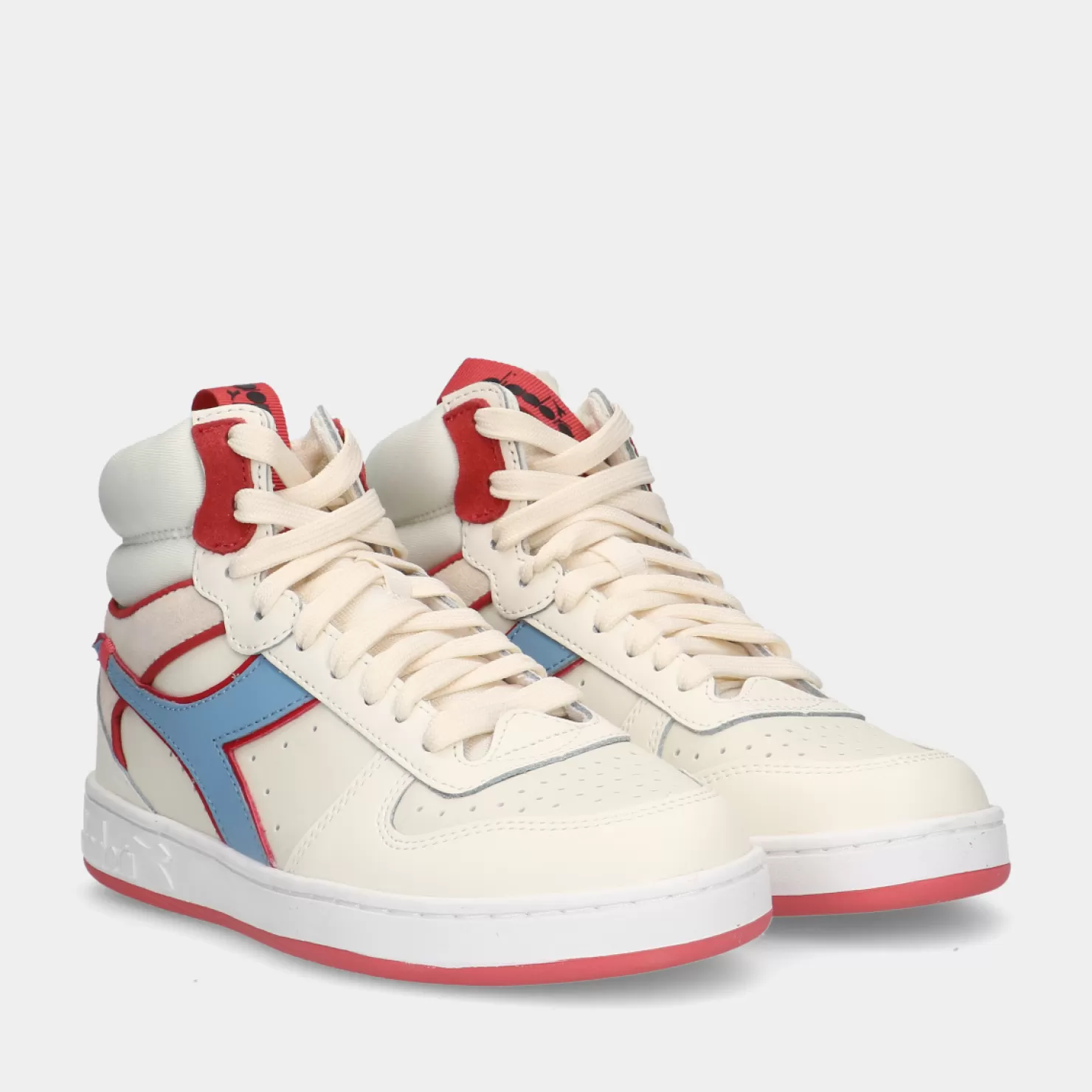 Fashion Sacha Diadora Magic Basket Mid Label White Dames Sneakers