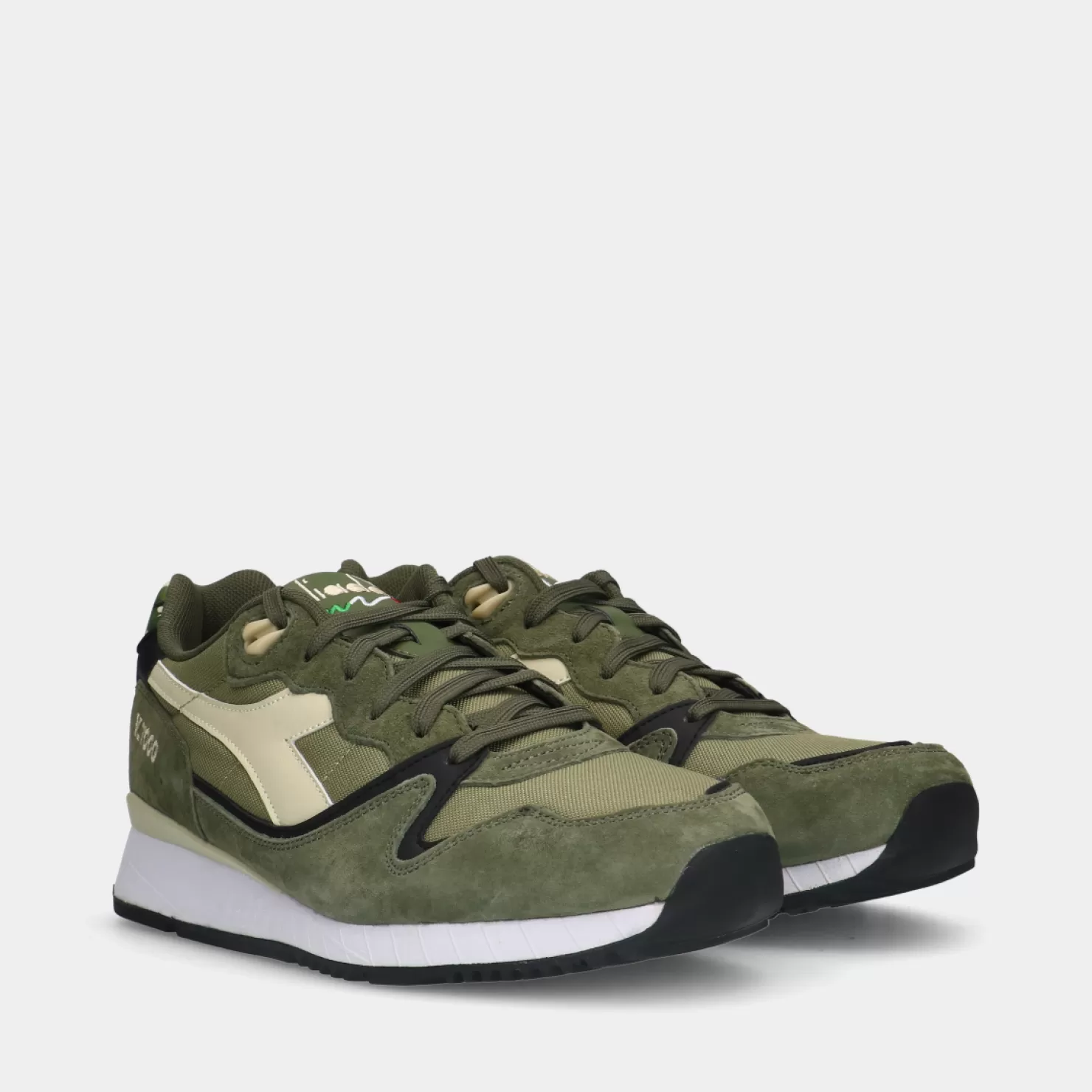 Clearance Sacha Diadora V7000 Green Heren Sneakers