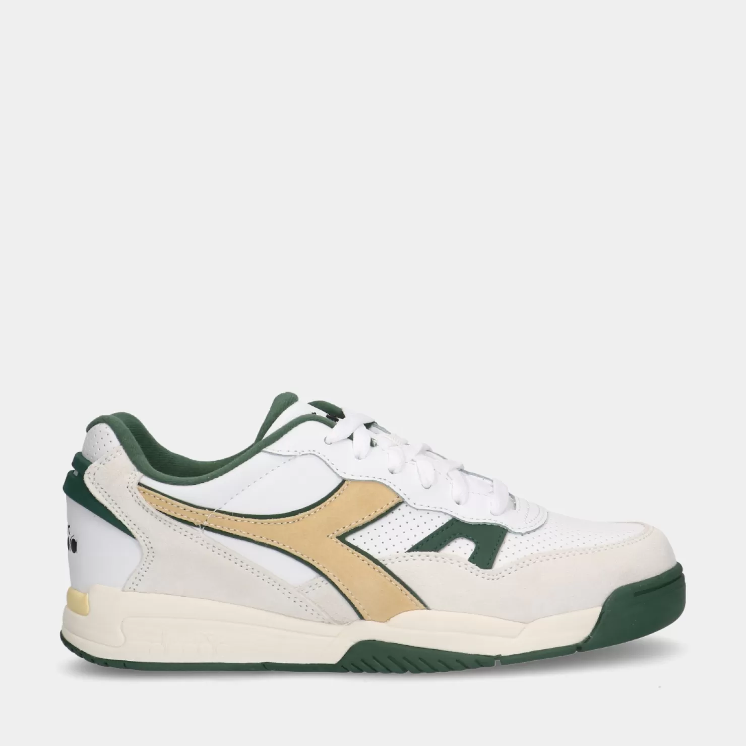 Online Sacha Diadora Winner Sl White / Green Heren Sneakers