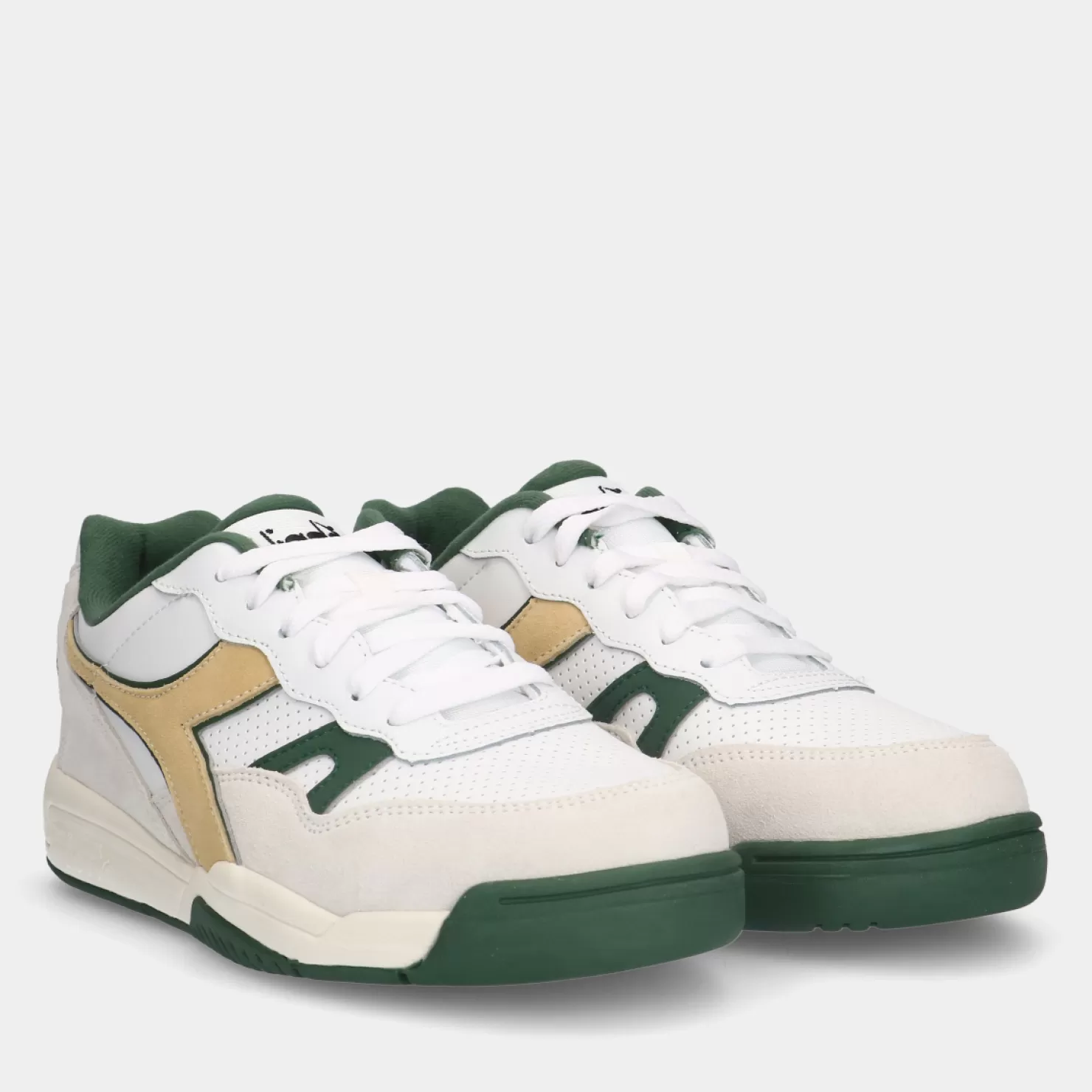 Online Sacha Diadora Winner Sl White / Green Heren Sneakers