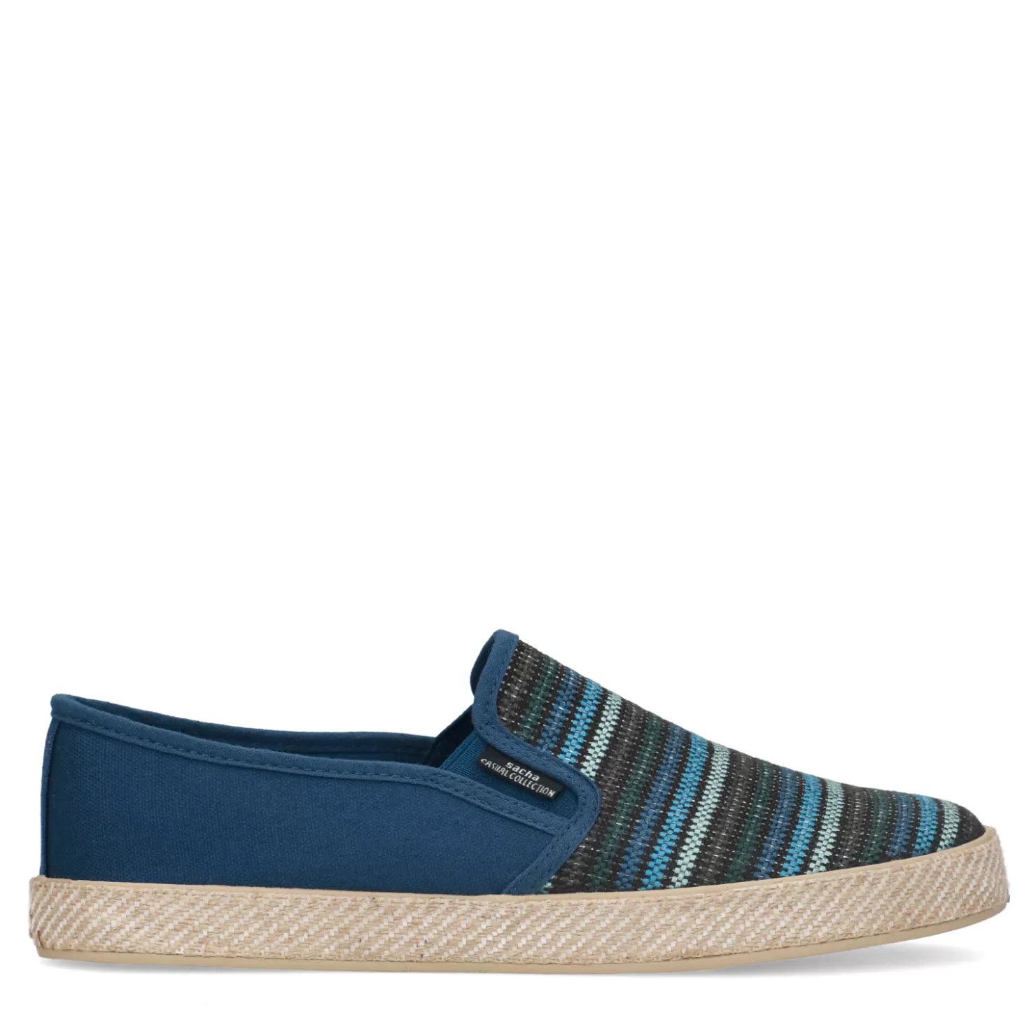 Cheap Sacha Donkerblauwe Canvas Loafers Met Strepen