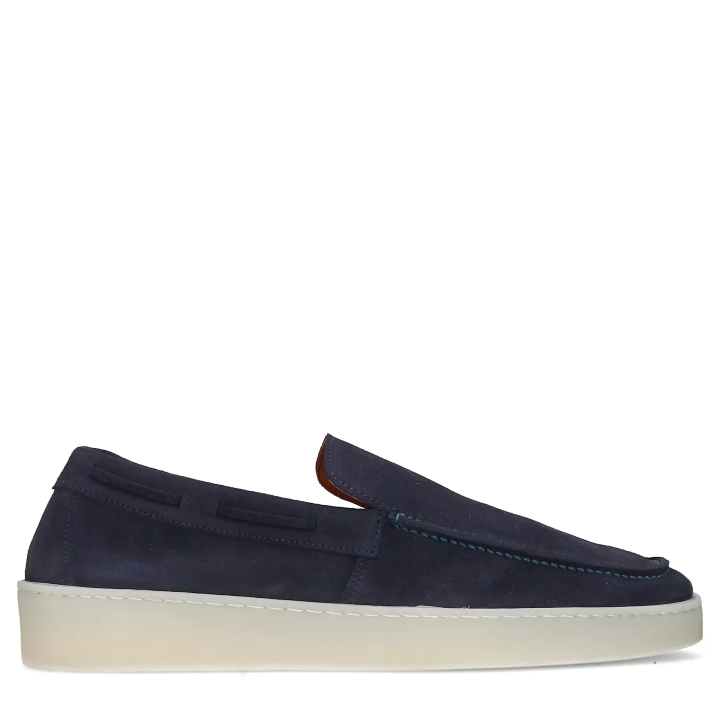 Outlet Sacha Donkerblauwe Suede Loafers