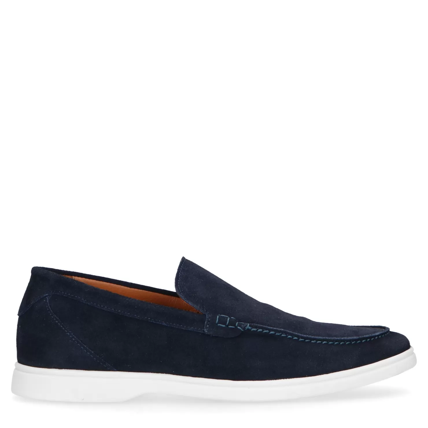 Online Sacha Donkerblauwe Suede Loafers