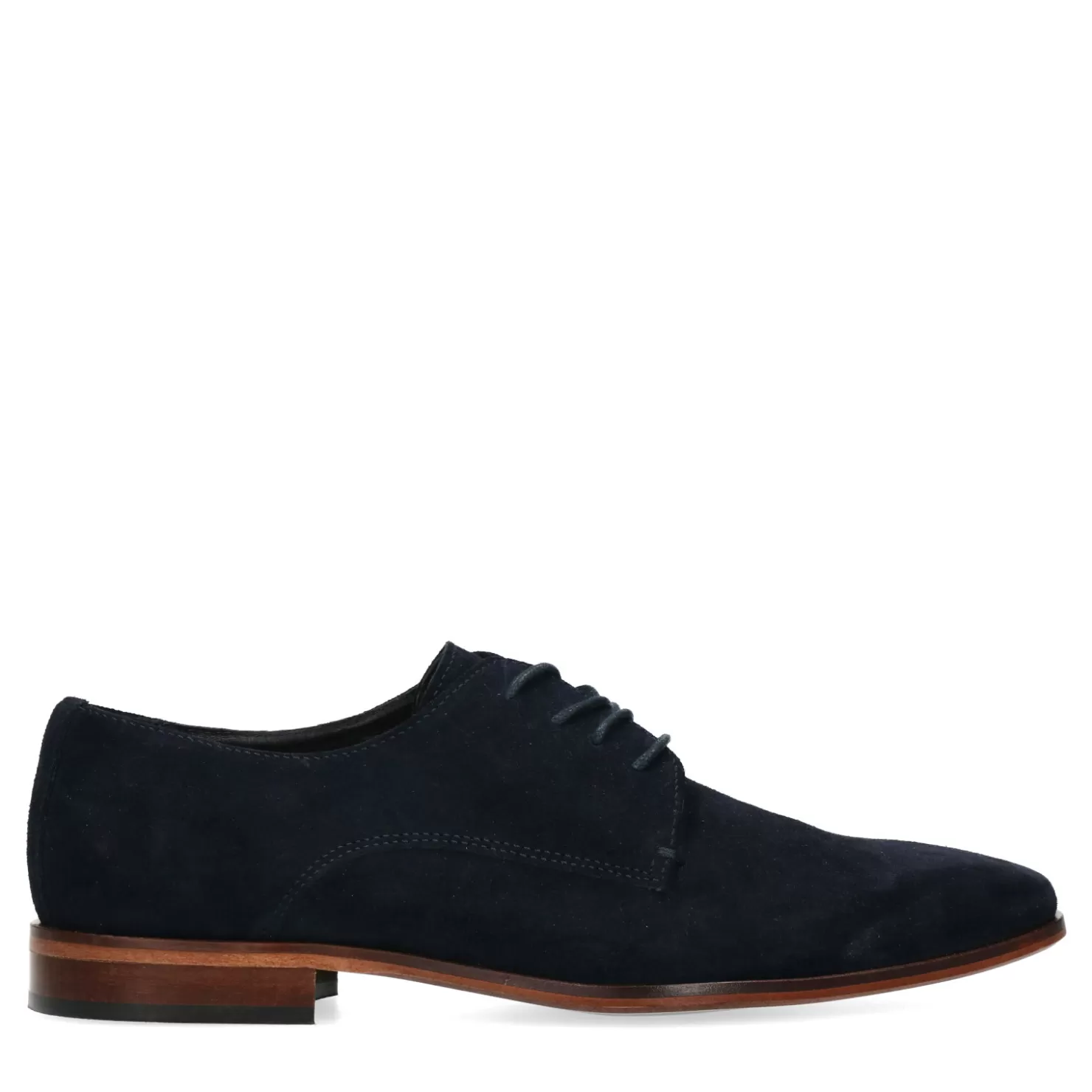 Clearance Sacha Donkerblauwe Suede Veterschoenen