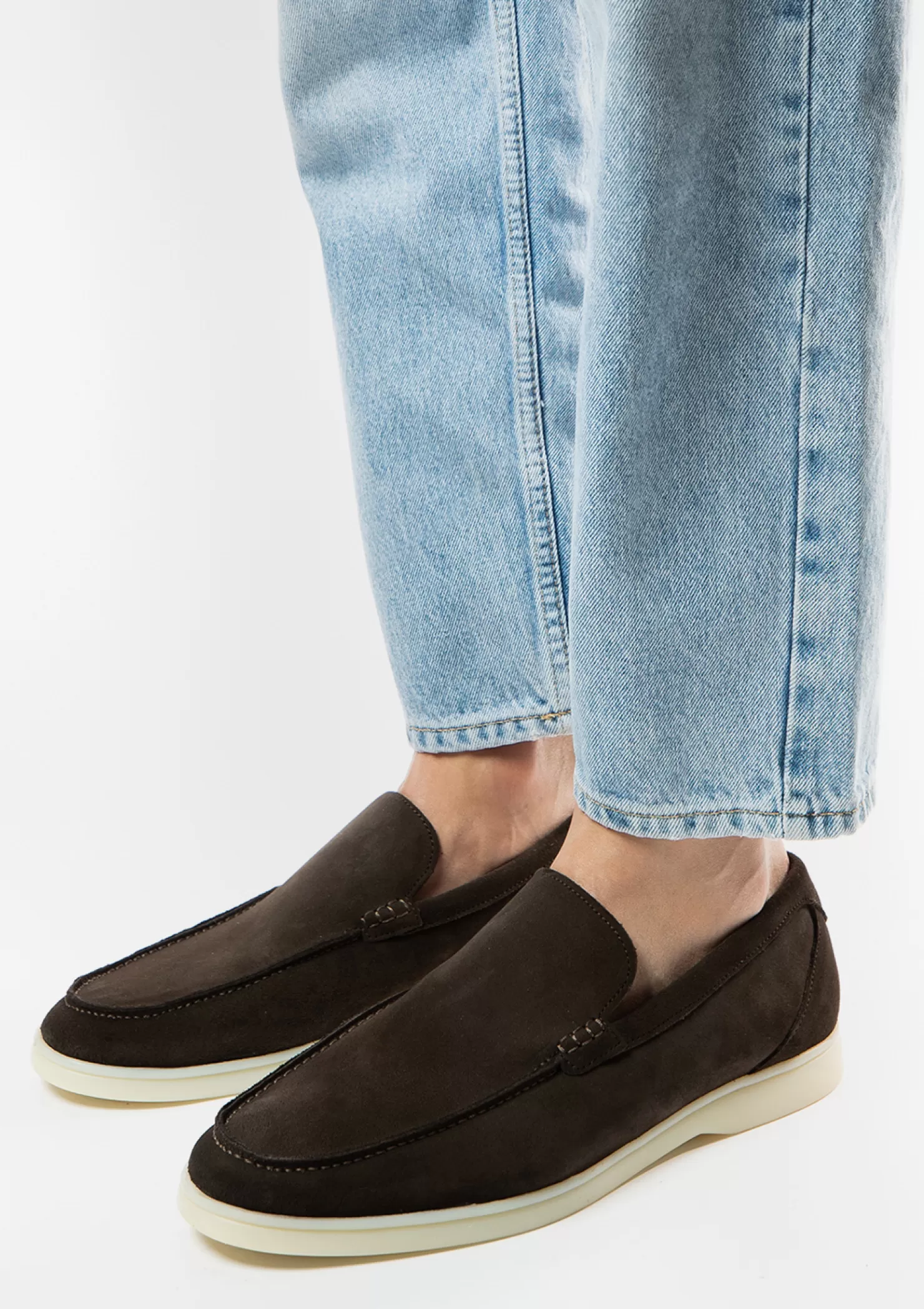 Sale Sacha Donkerbruine Suede Loafers