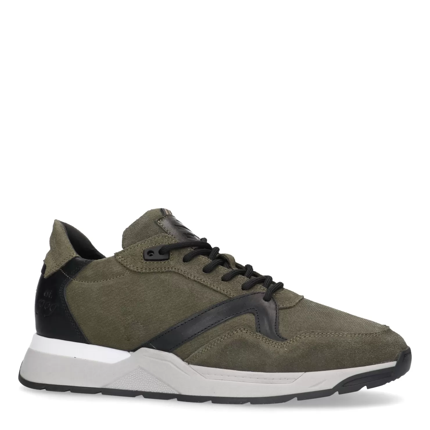 Cheap Sacha Donkergroene Leren Sneakers