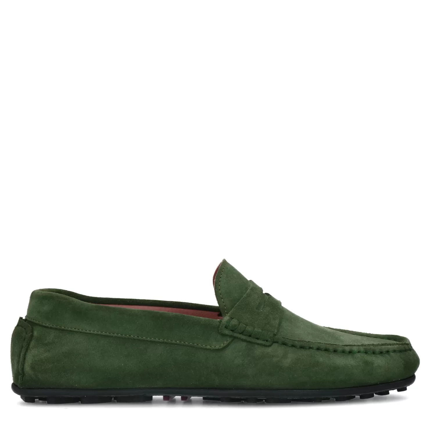 Cheap Sacha Donkergroene Suede Mocassin Loafers