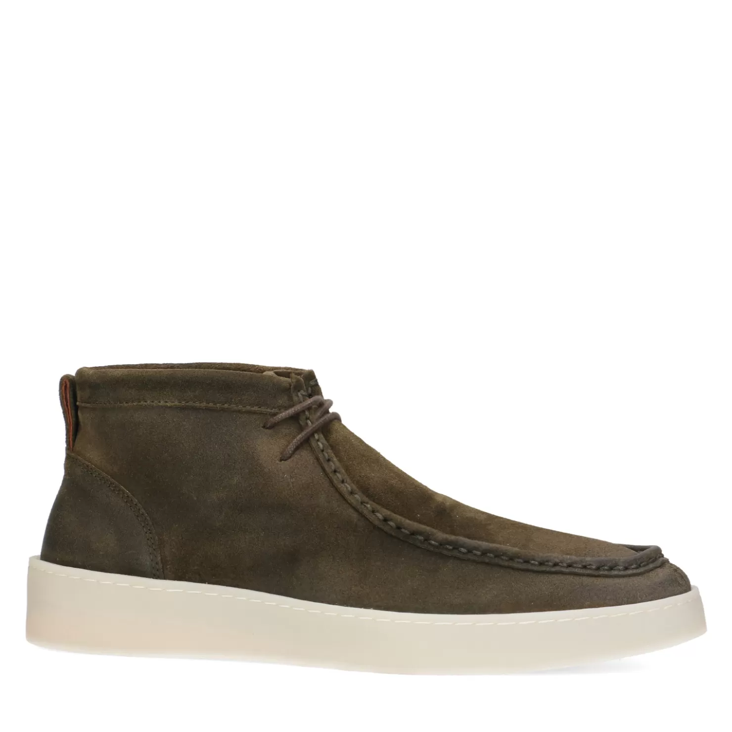 Clearance Sacha Donkergroene Suede Veterboots