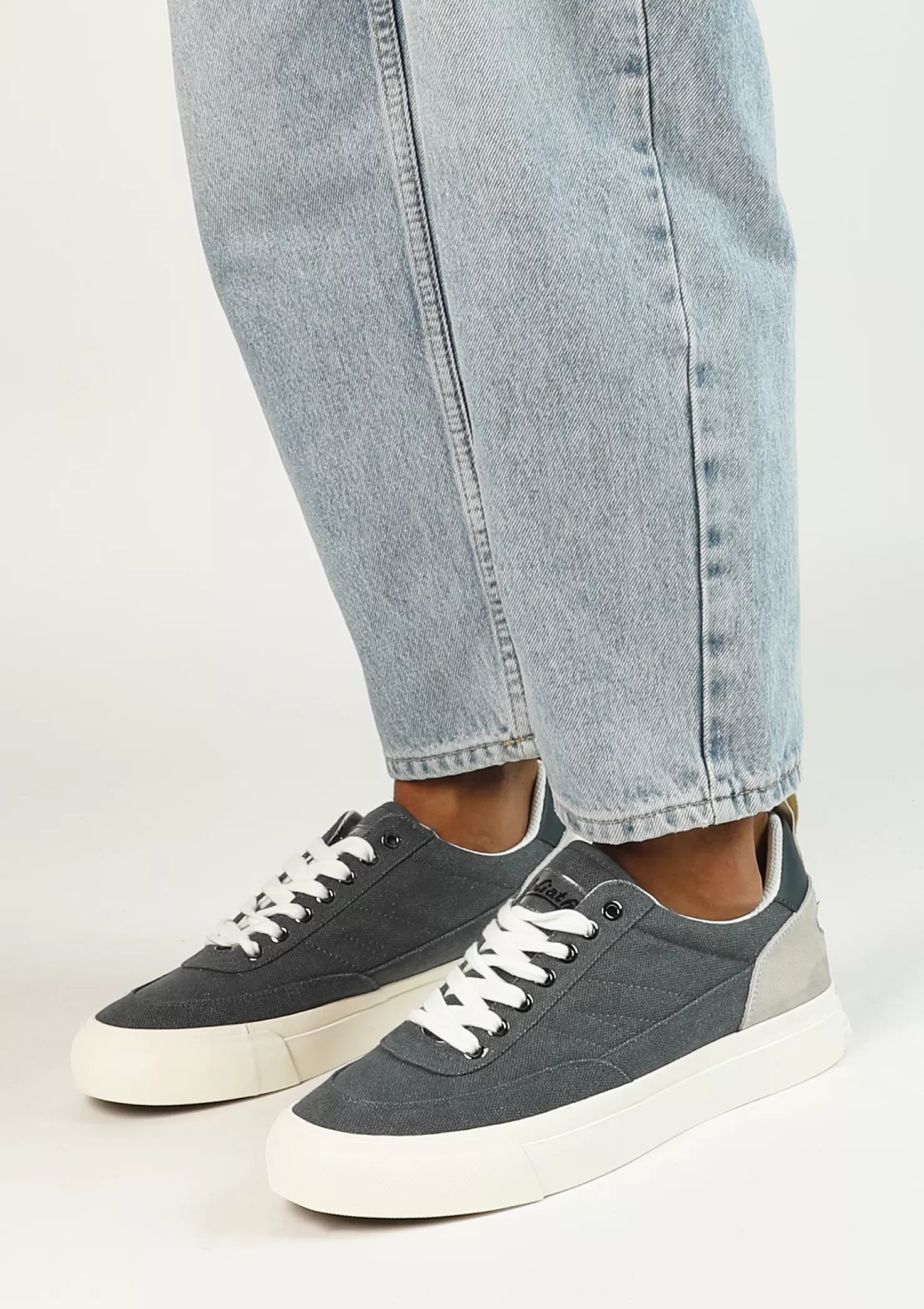 Sale Sacha Goliath Donkerblauwe Textiel Sneakers Met Suede