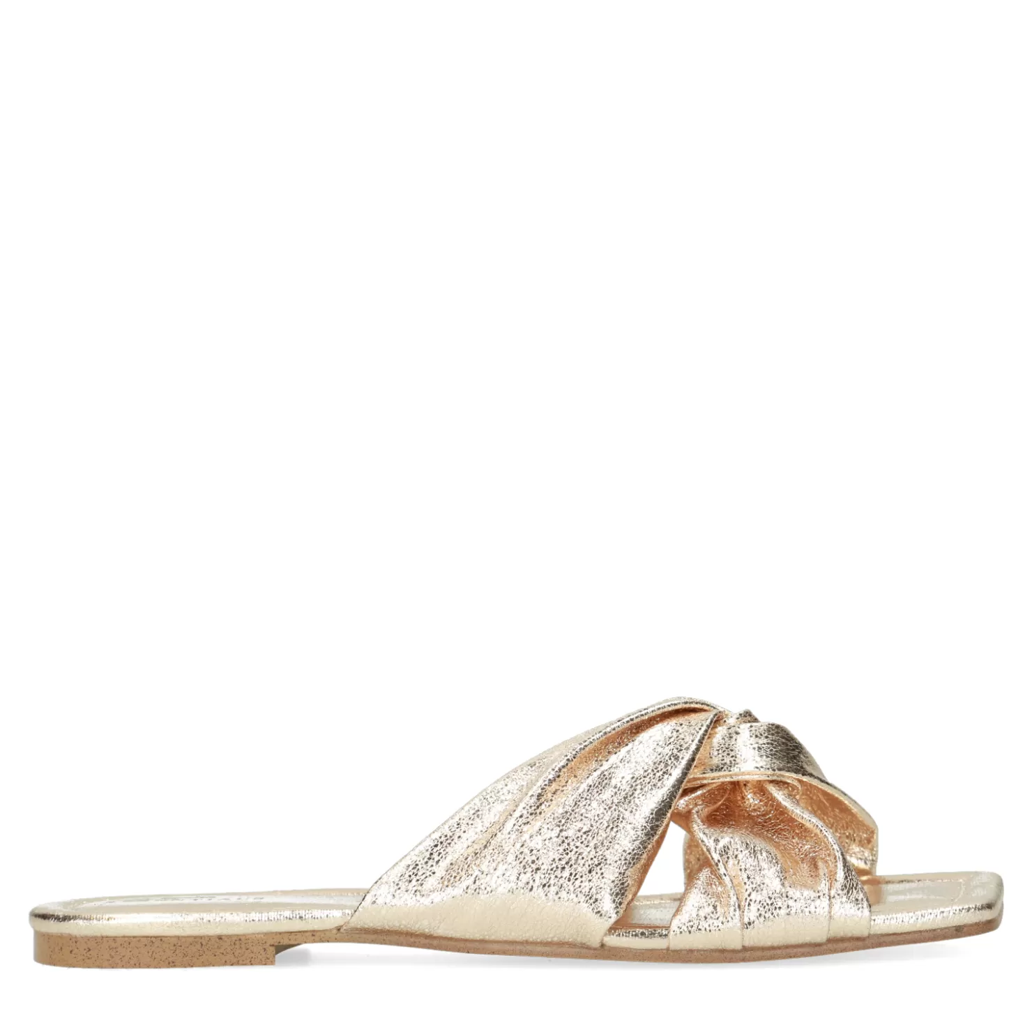 Hot Sacha Gouden Metallic Slippers