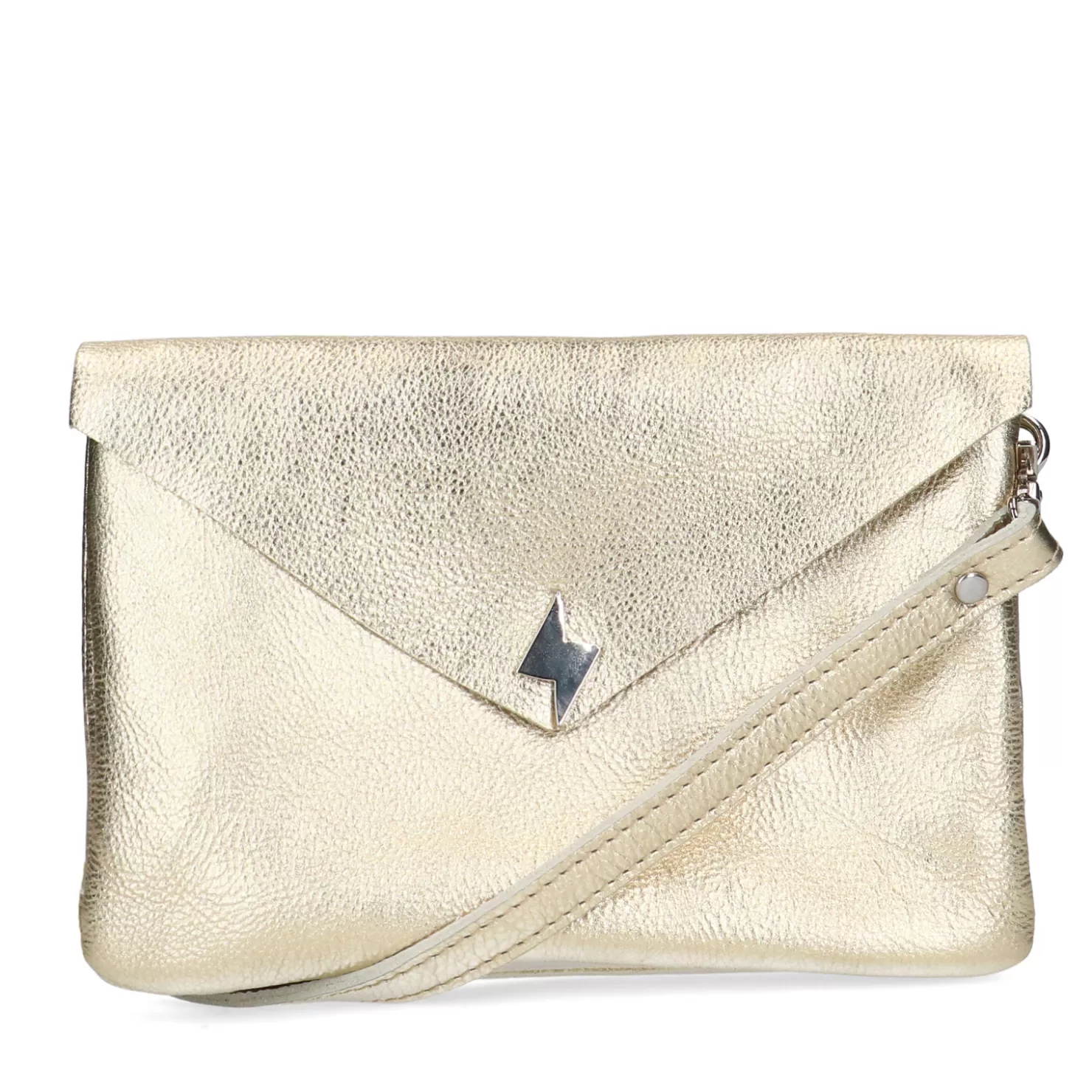 Clearance Sacha Goudkleurige Leren Crossbody Bag