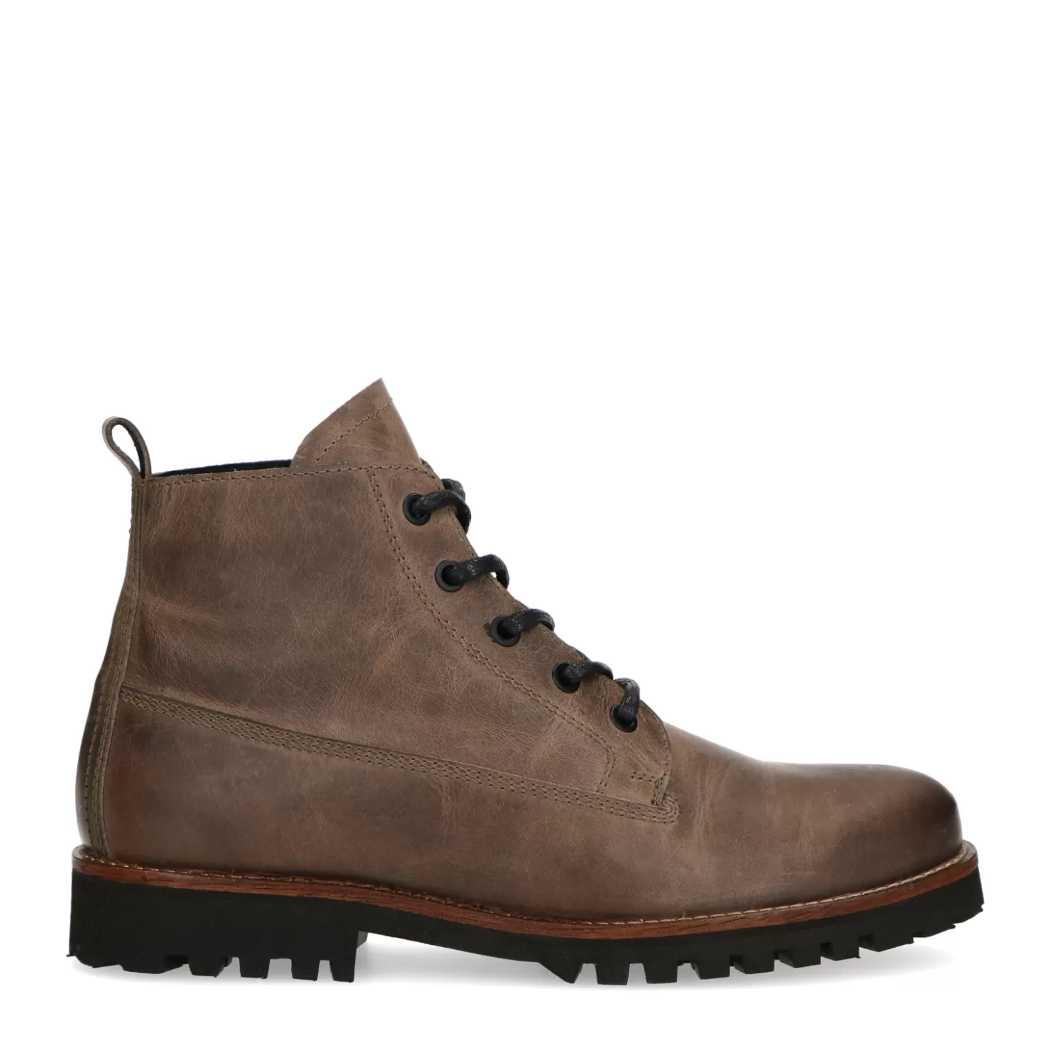 New Sacha Grijze Leren Veterboots