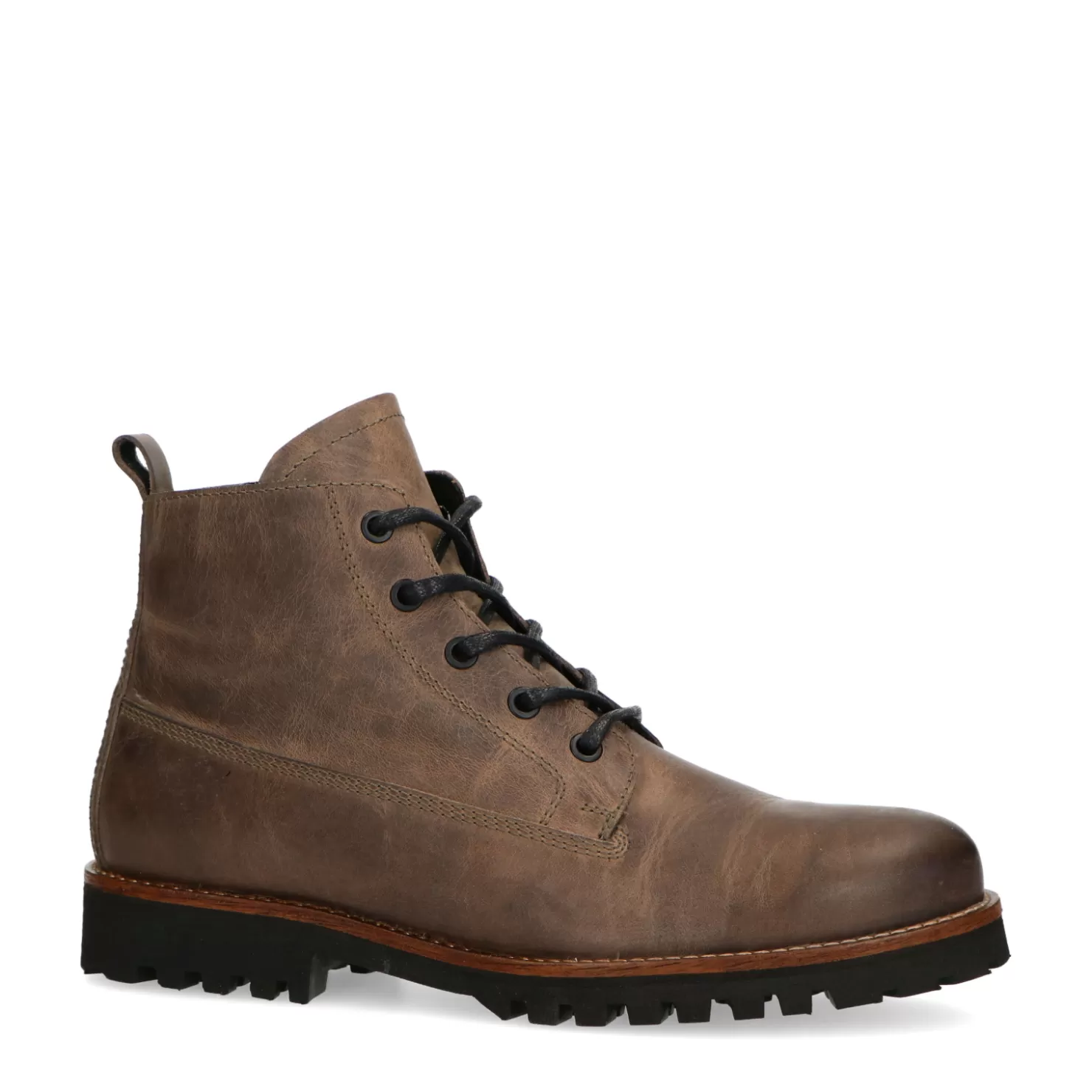 New Sacha Grijze Leren Veterboots