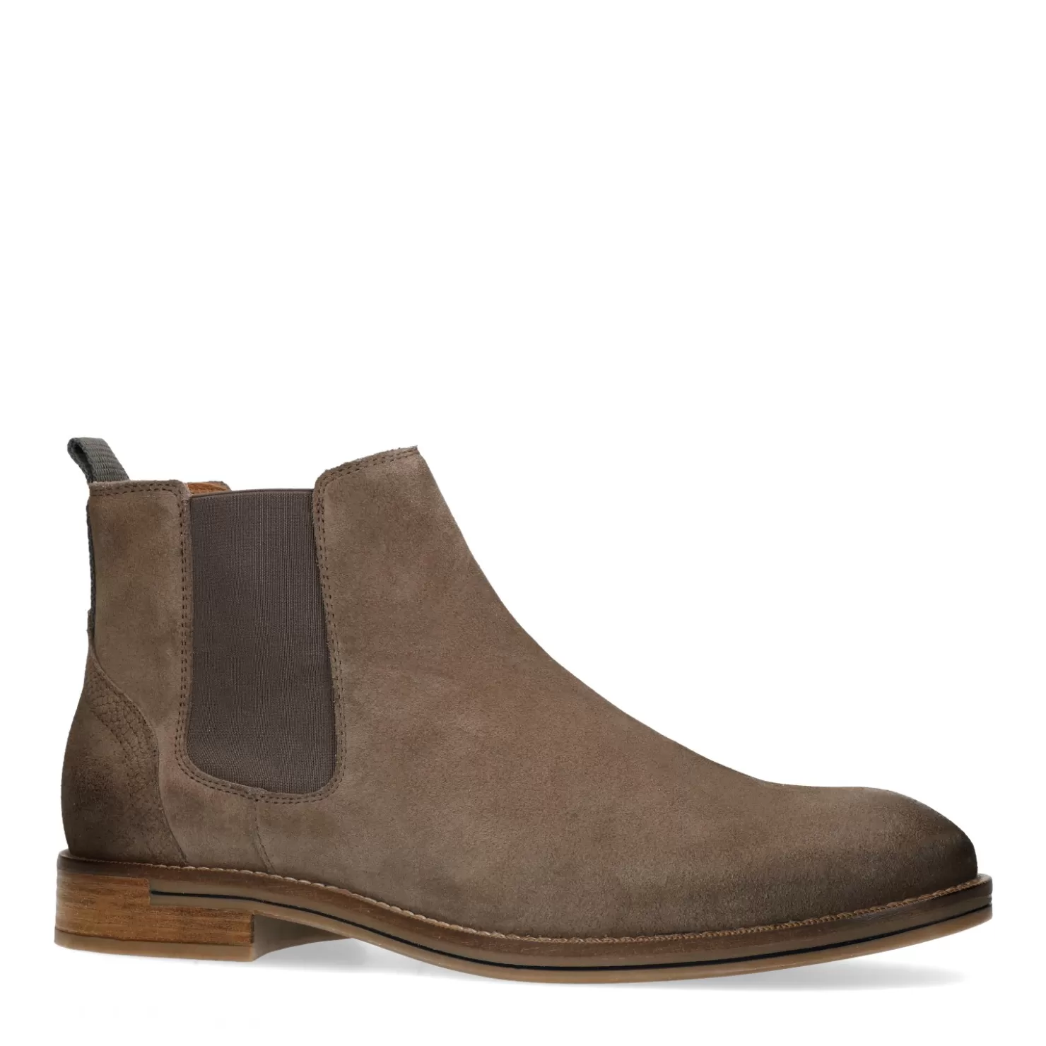 Fashion Sacha Grijze Suede Chelsea Boots