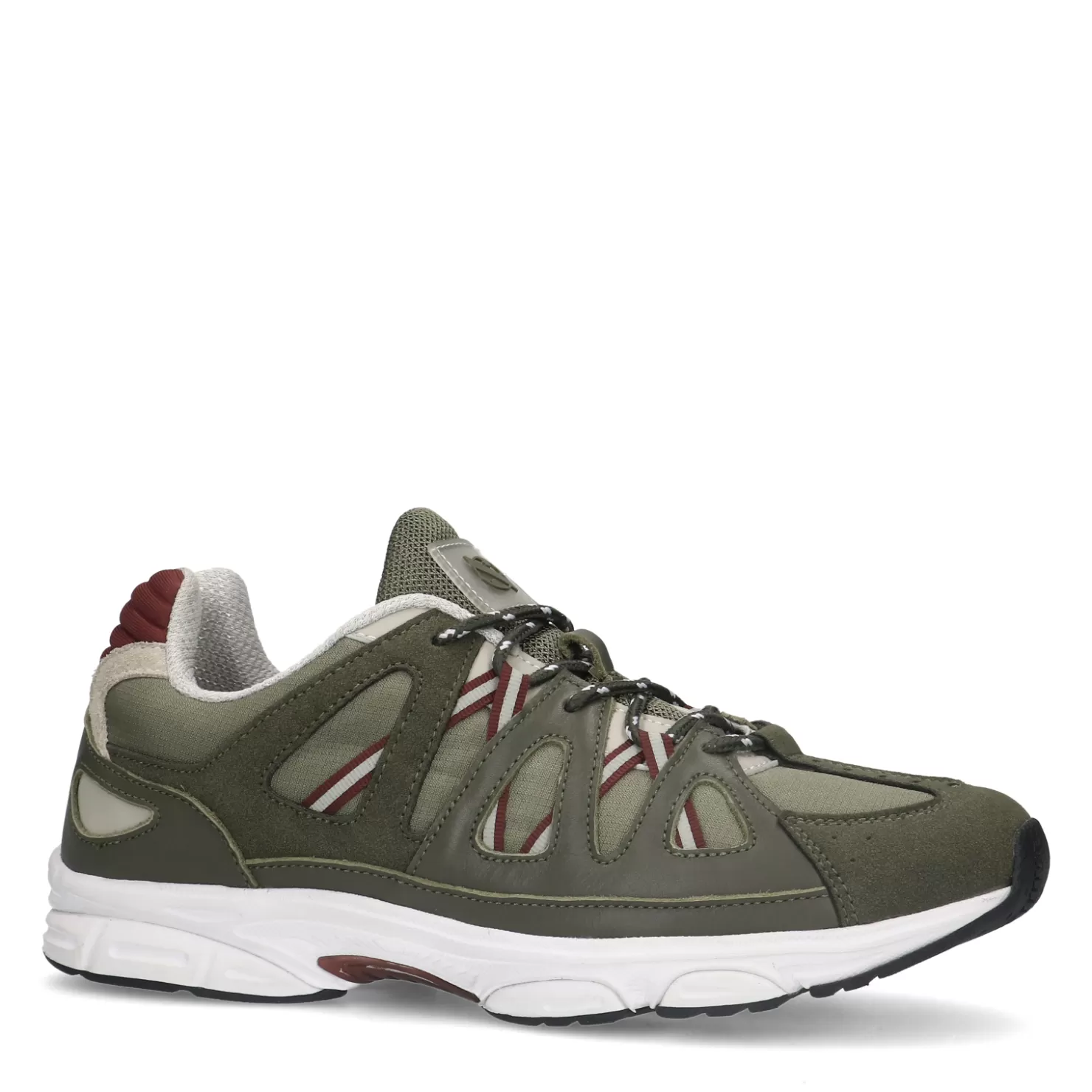 Shop Sacha Groene Leren Runner Sneakers