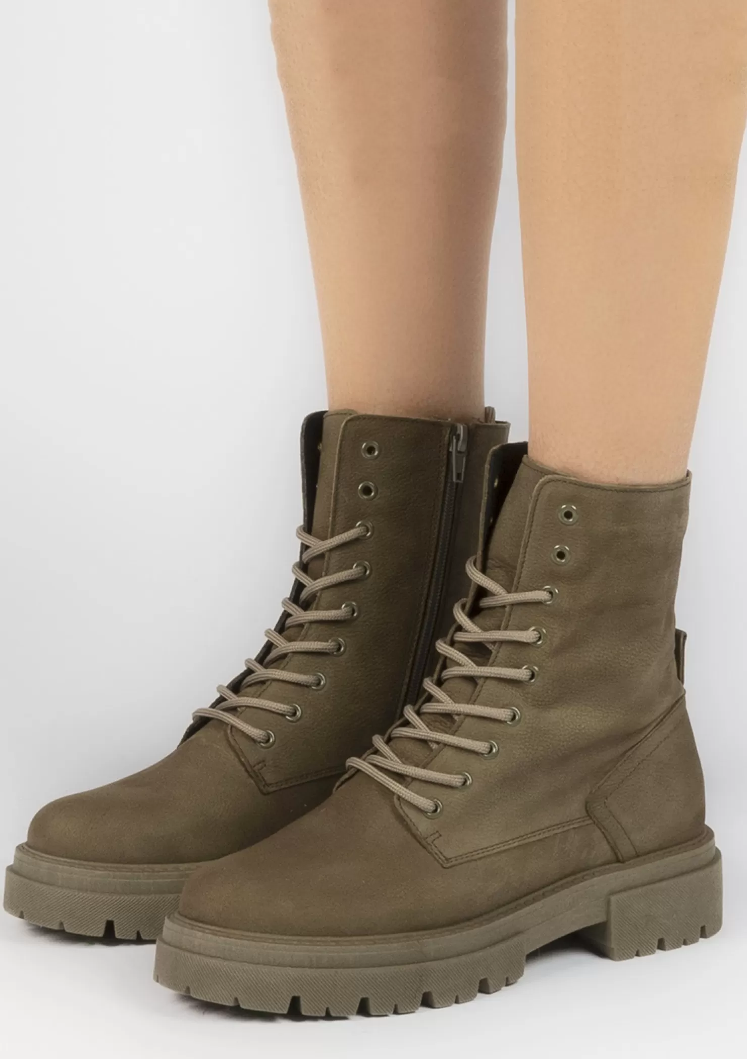 Cheap Sacha Groene Nubuck Veterlaarzen