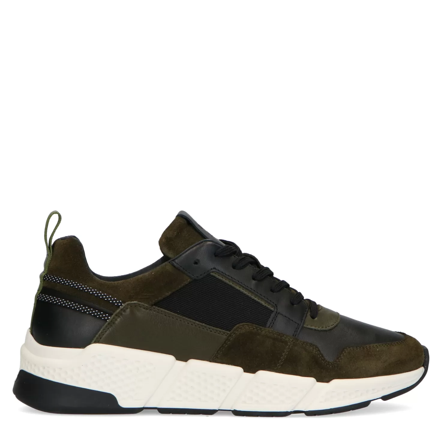 Discount Sacha Groene Suede Sneakers Met Zwarte Details