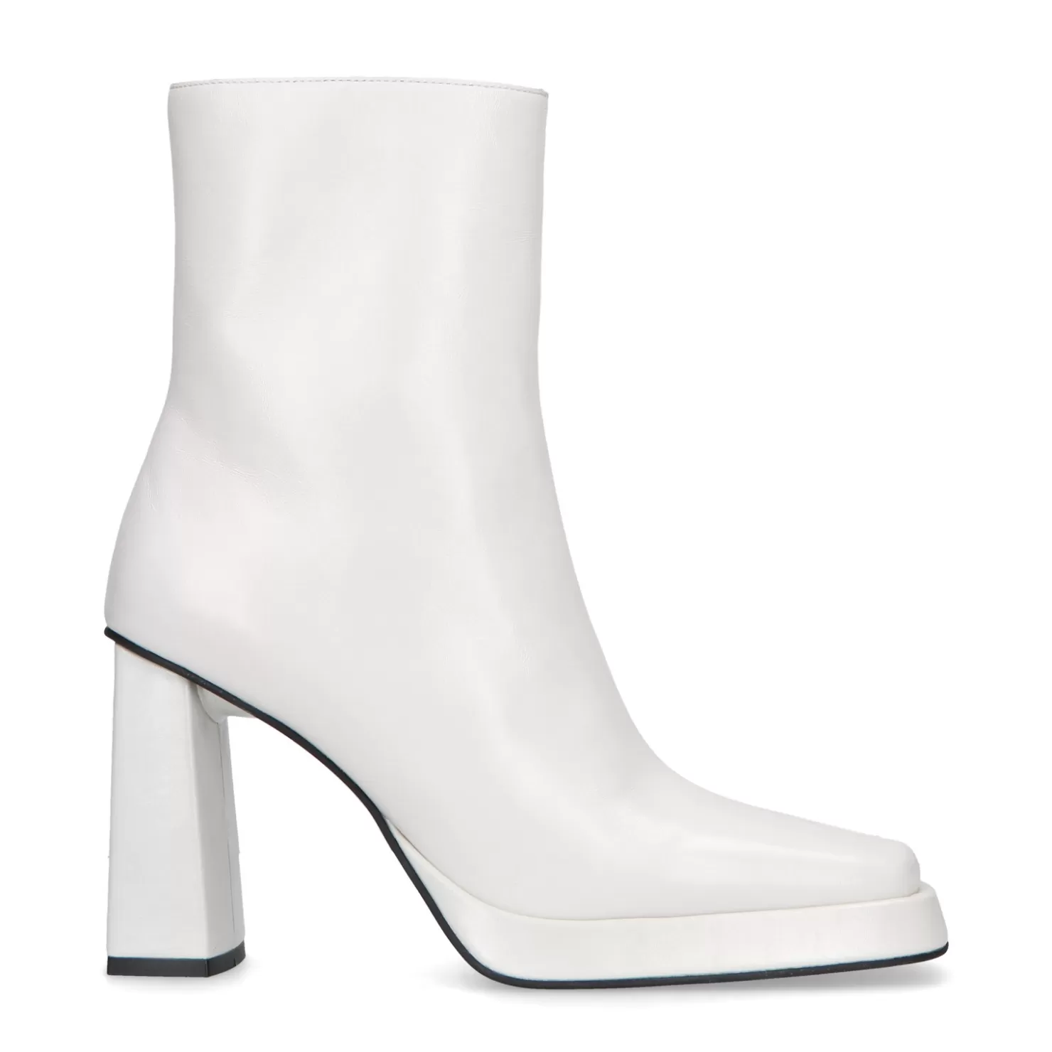 Shop Sacha Jeffrey Campbell Witte Enkellaarsjes Met Hak