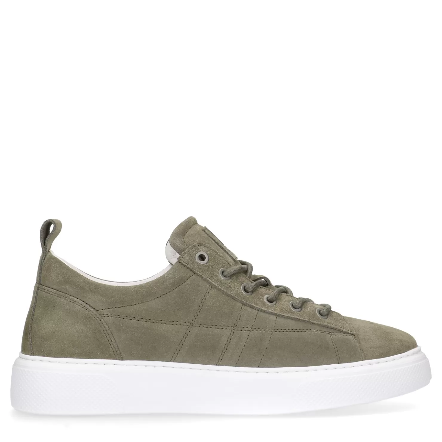 Fashion Sacha Khaki Suede Sneakers