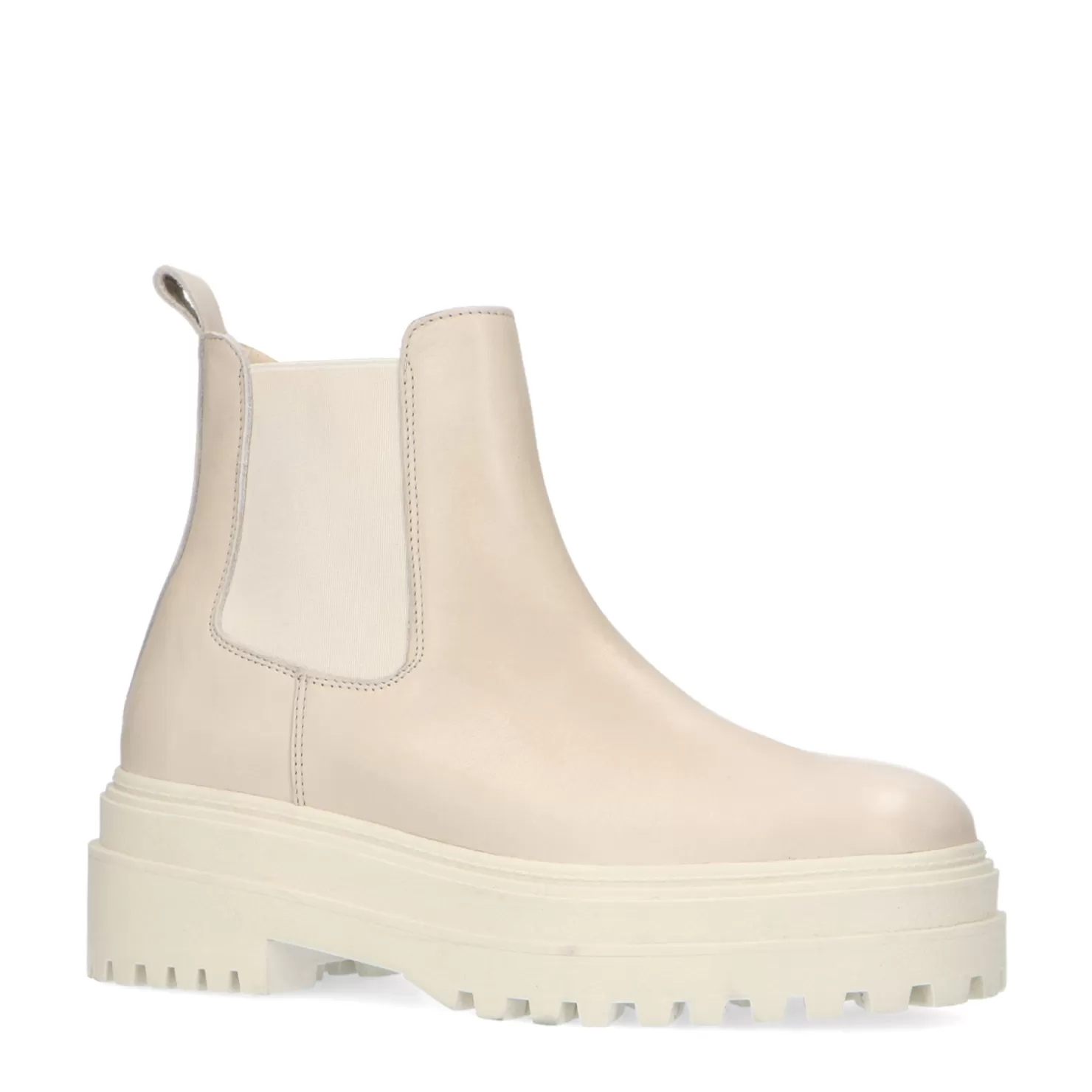 Clearance Sacha Latte Chunky Chelsea Boots