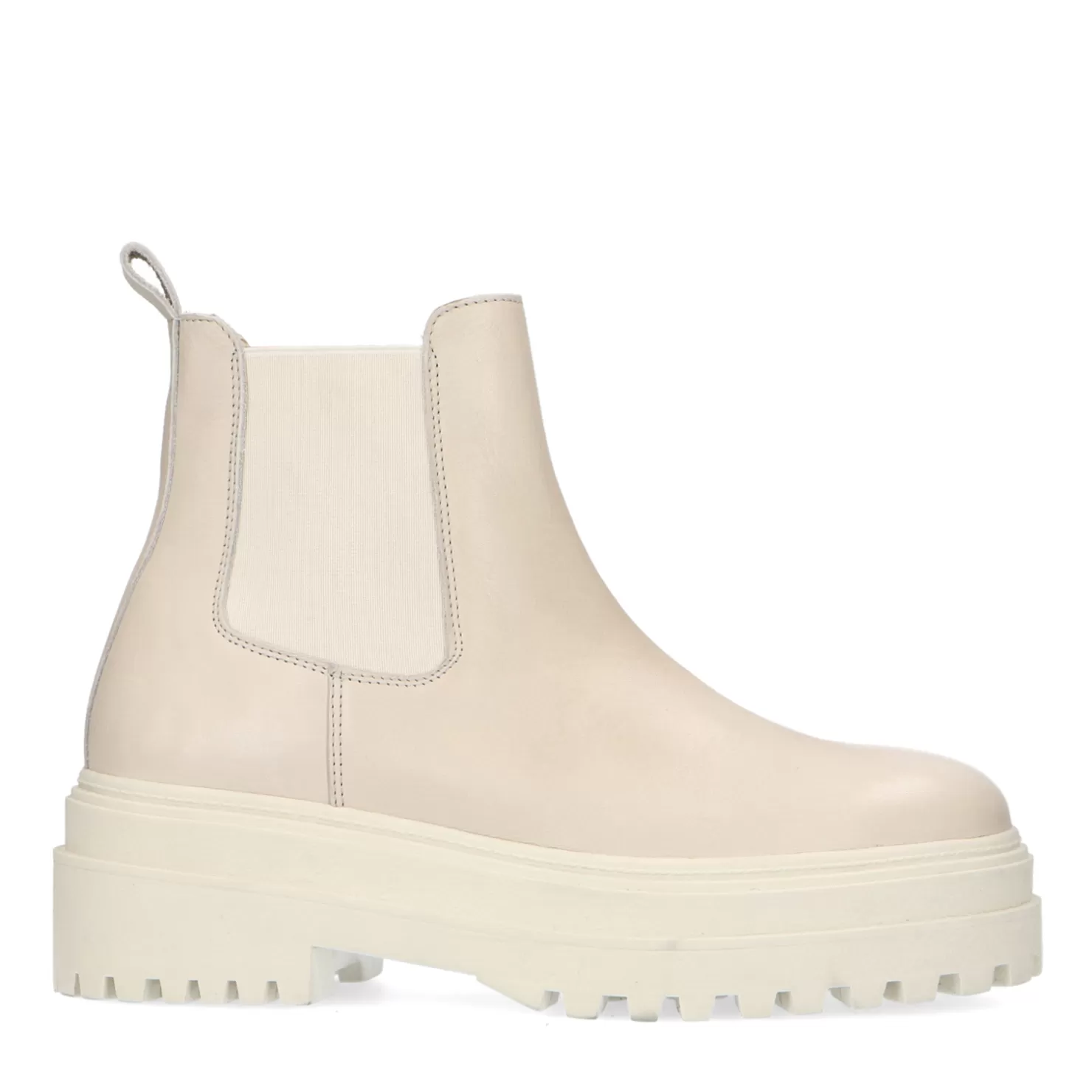 Clearance Sacha Latte Chunky Chelsea Boots