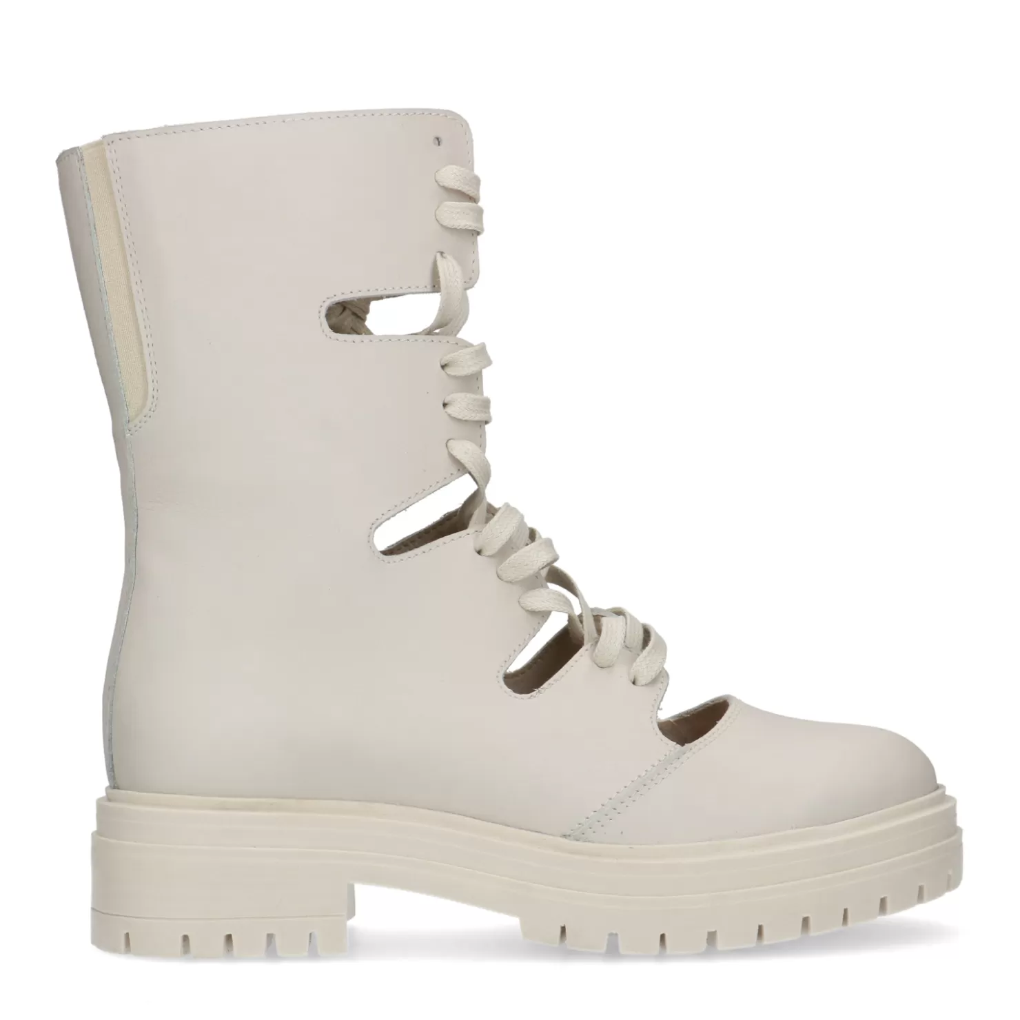 Outlet Sacha Latte Leren Cut Out Boots