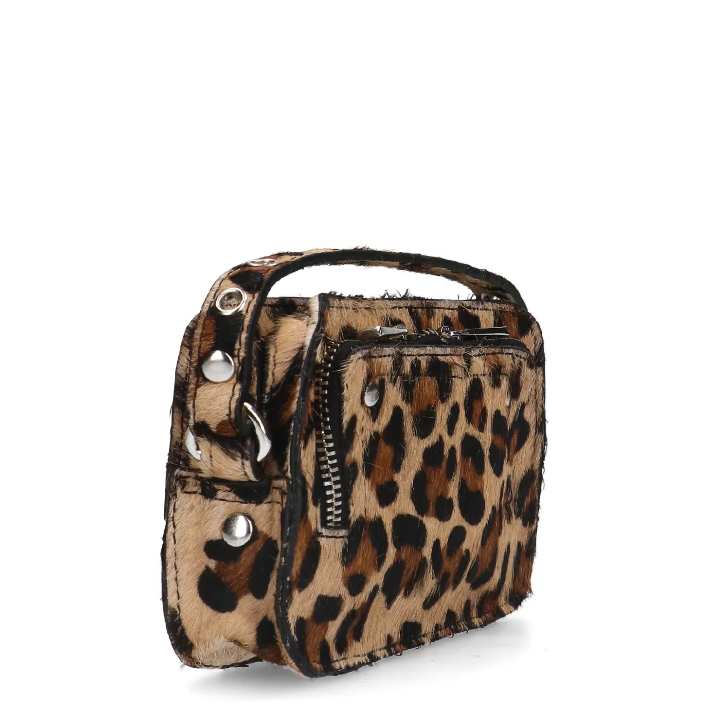 Sale Sacha Leren Crossbody Tas Met Luipaardprint