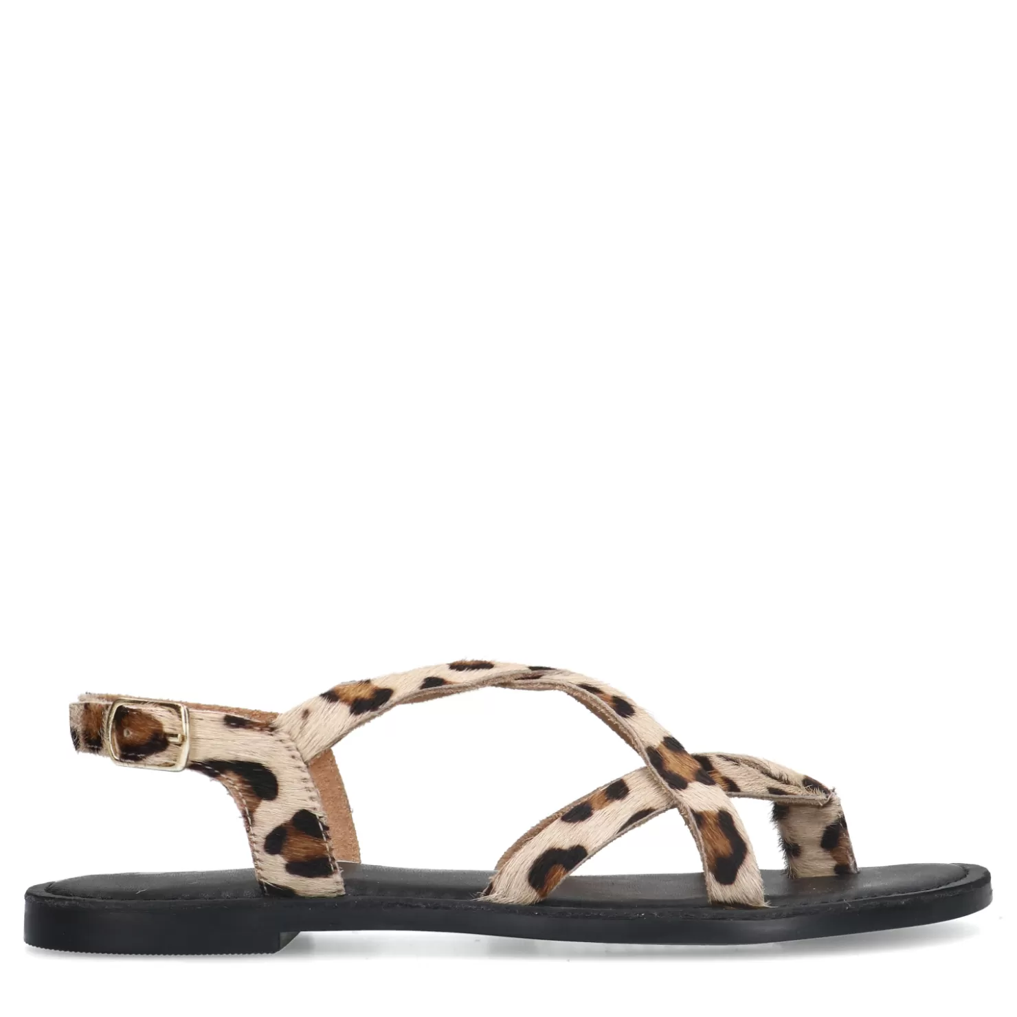 Cheap Sacha Leren Sandalen Met Luipaardprint