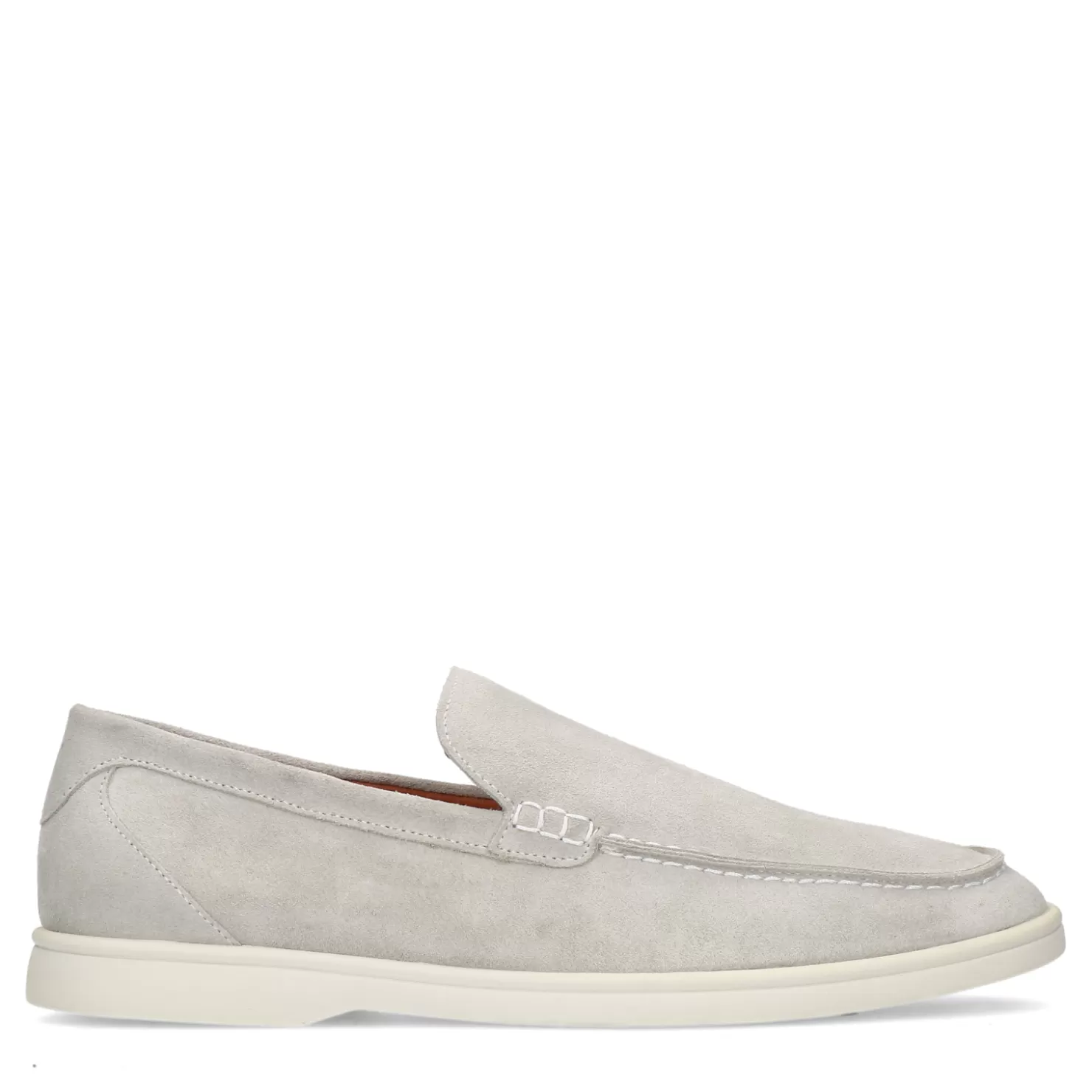 Hot Sacha Lichtgrijze Suede Loafers