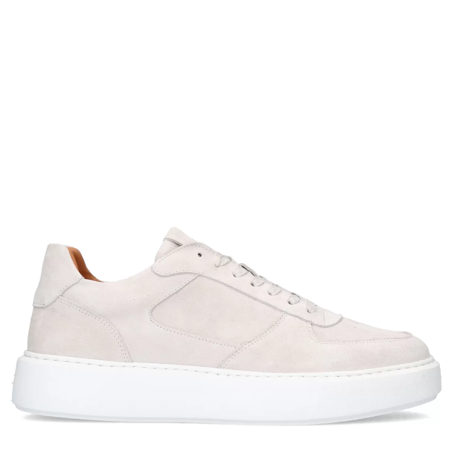 Outlet Sacha Lichtgrijze Suede Sneakers