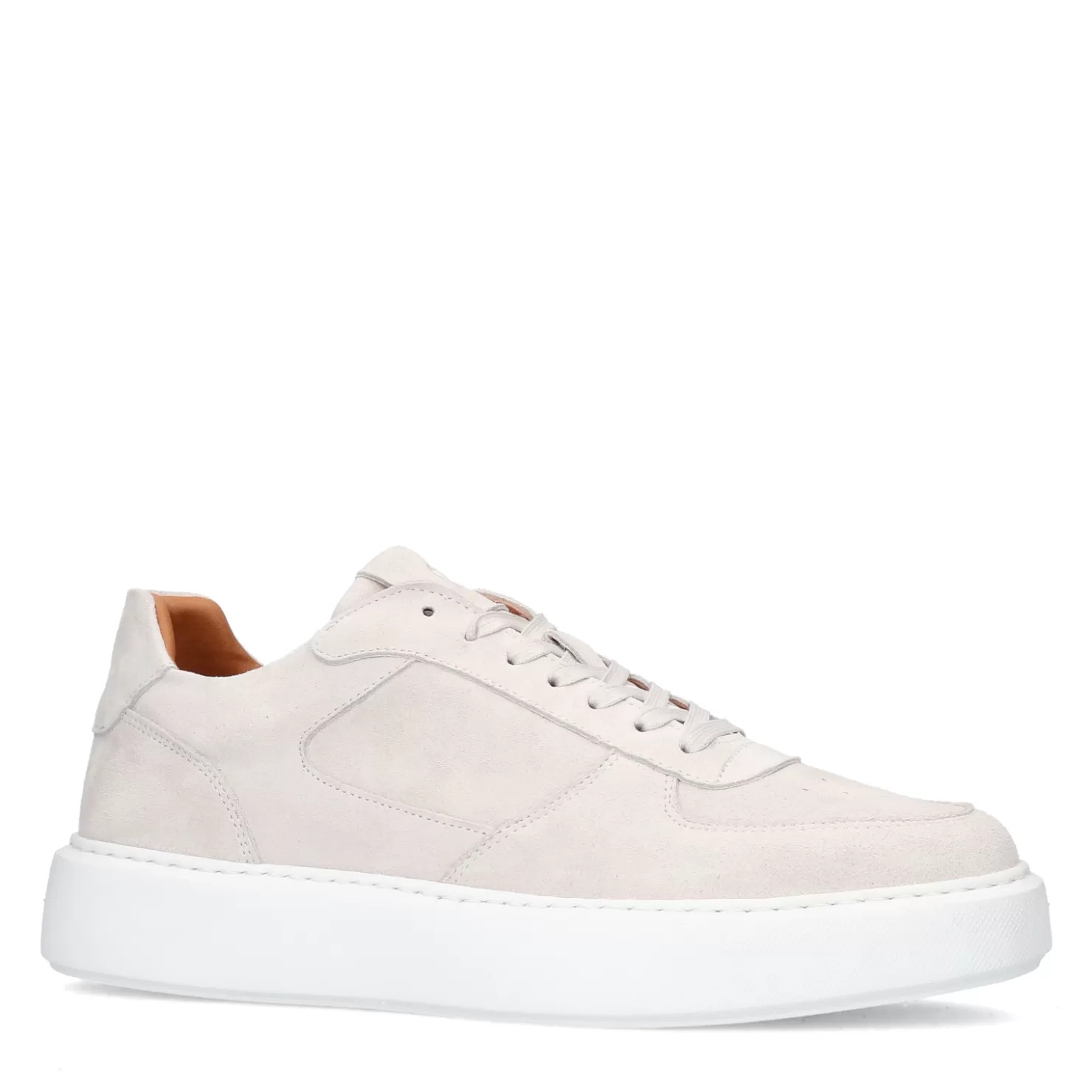 Outlet Sacha Lichtgrijze Suede Sneakers