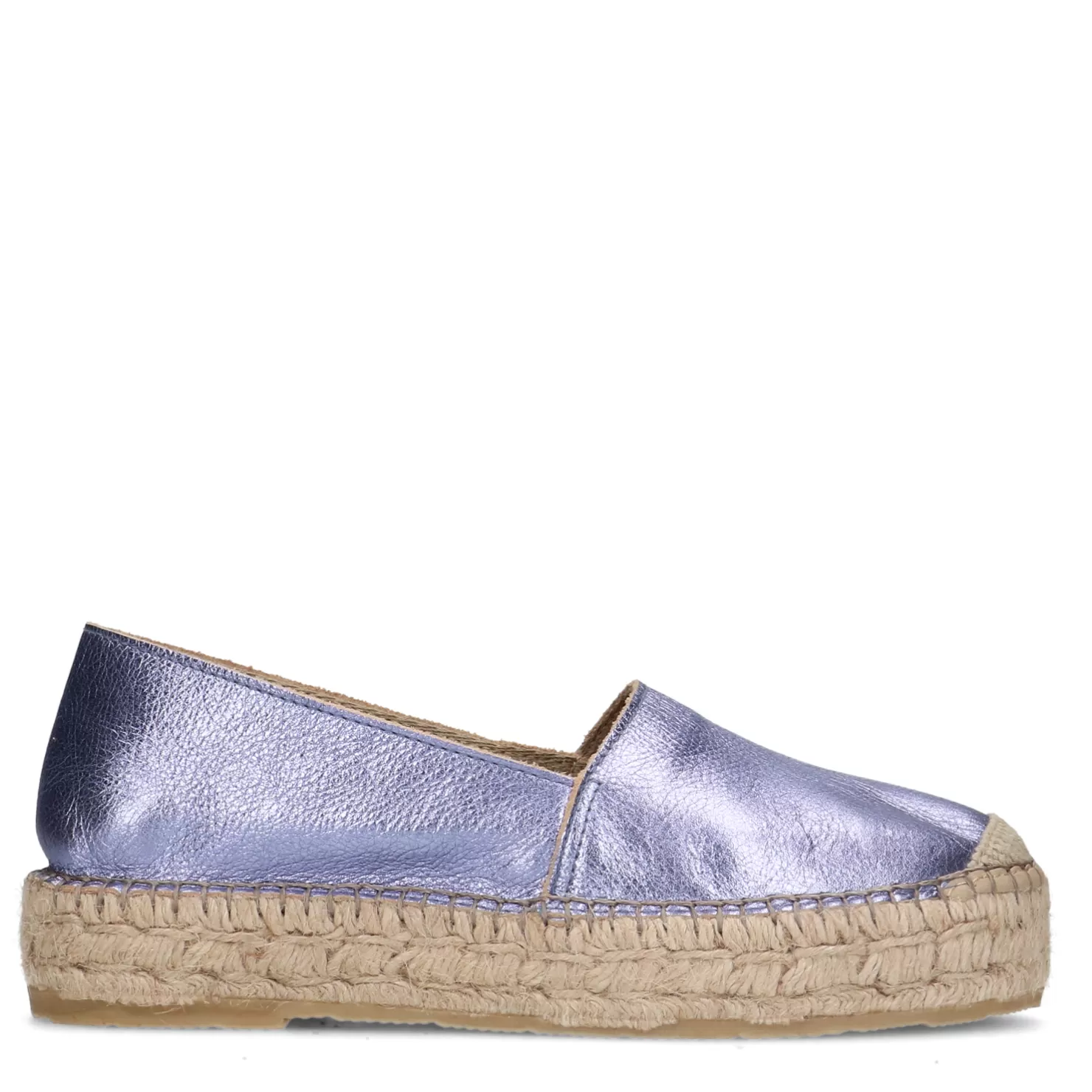 Hot Sacha Metallic Lila Leren Espadrilles