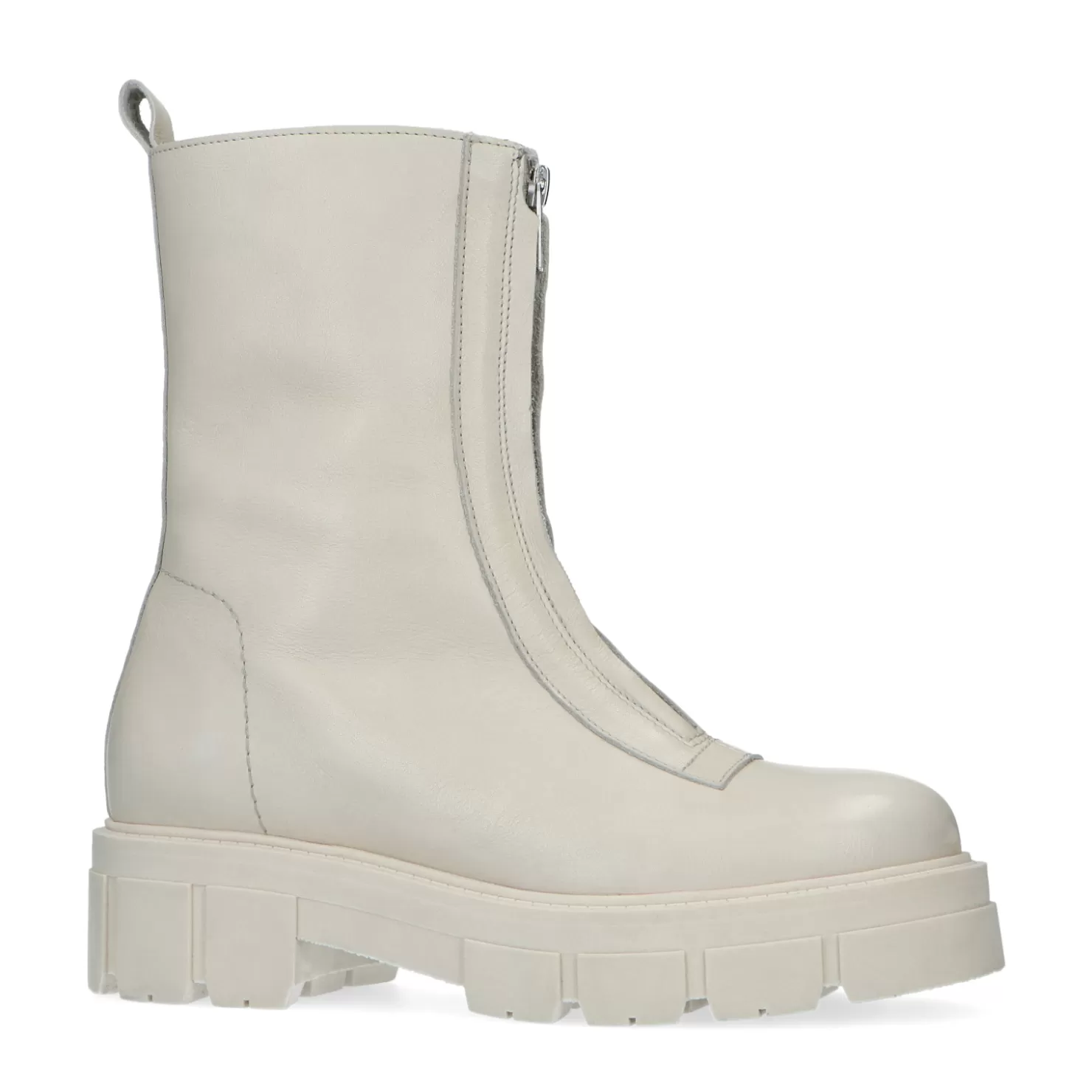 Fashion Sacha Off White Leren Chelsea Boots Met Rits