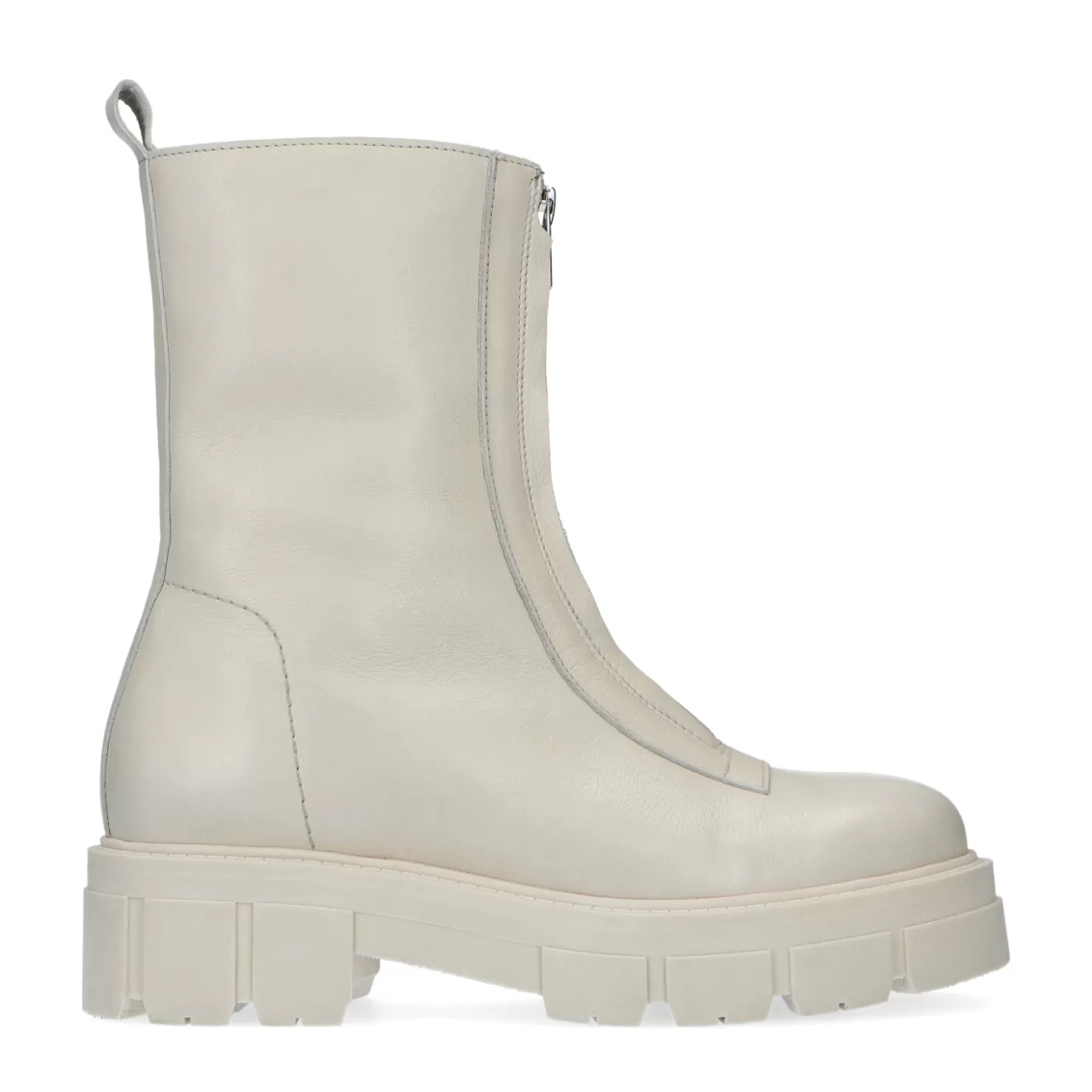 Fashion Sacha Off White Leren Chelsea Boots Met Rits