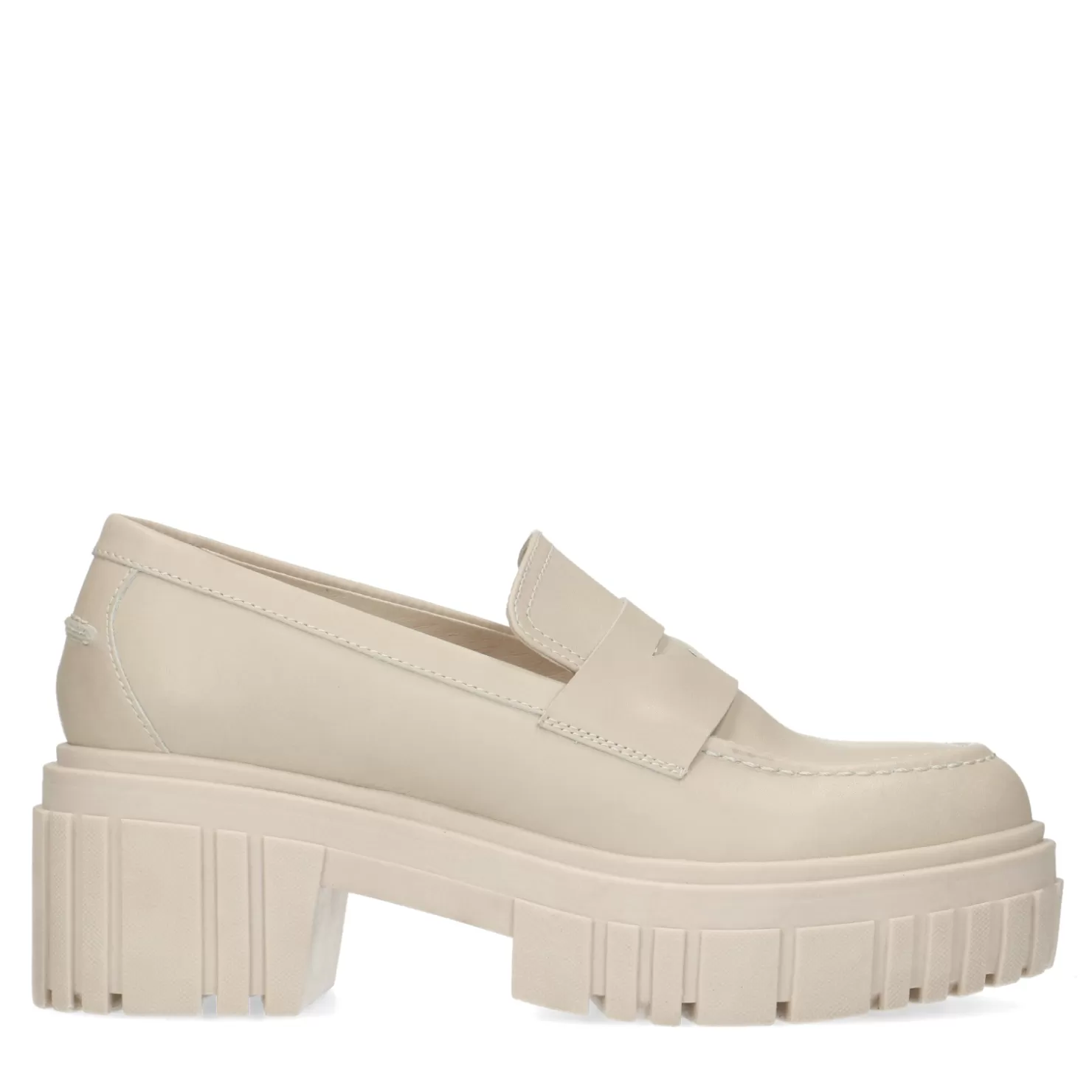 Outlet Sacha Off White Leren Chunky Loafers