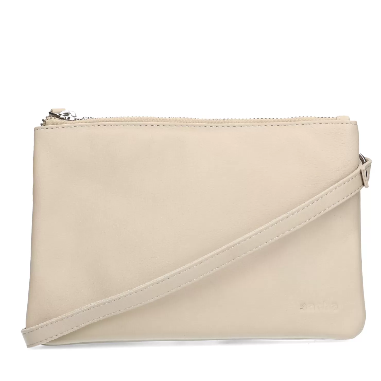 Shop Sacha Off White Leren Crossbody Bag