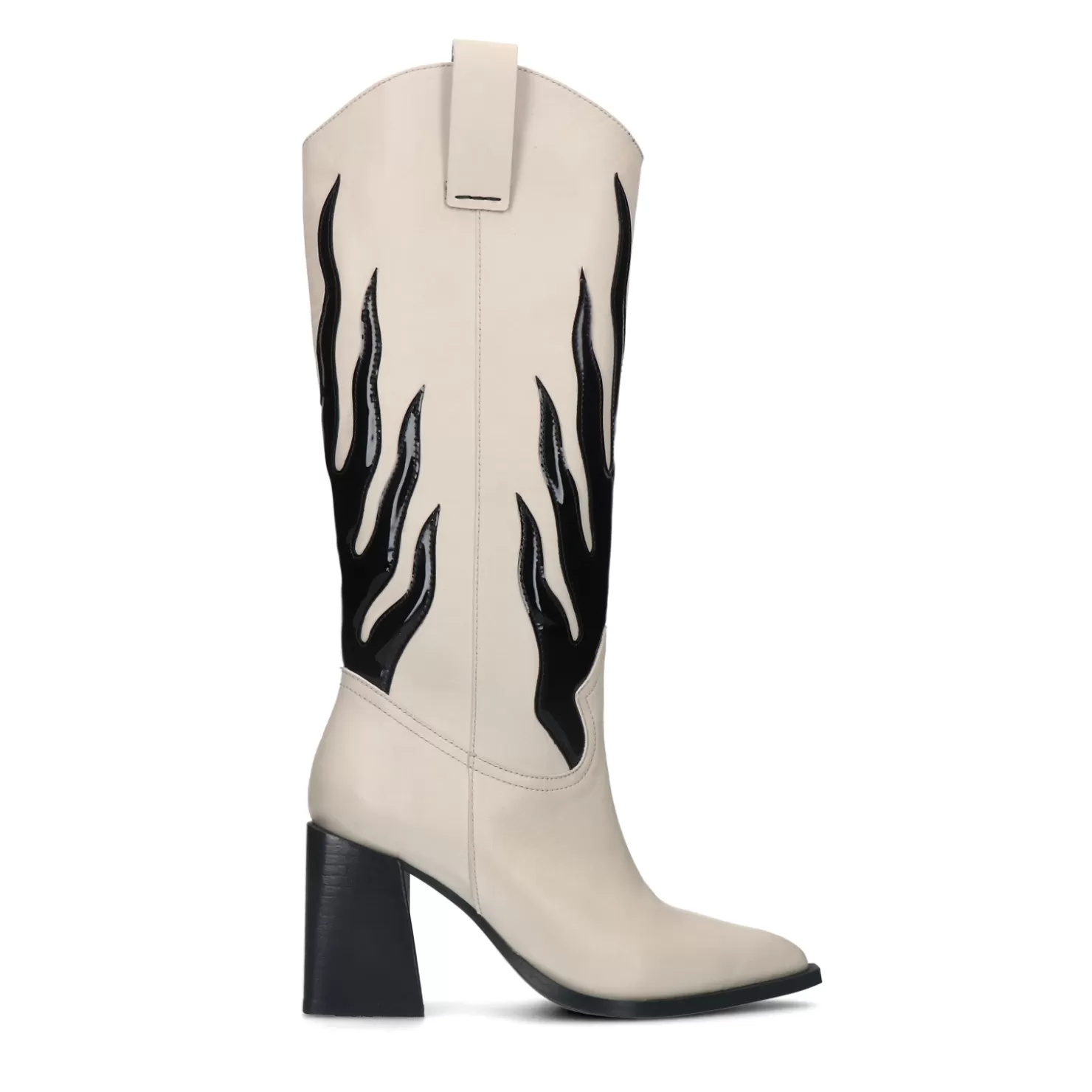 New Sacha Off White Leren Flame Cowboylaarzen