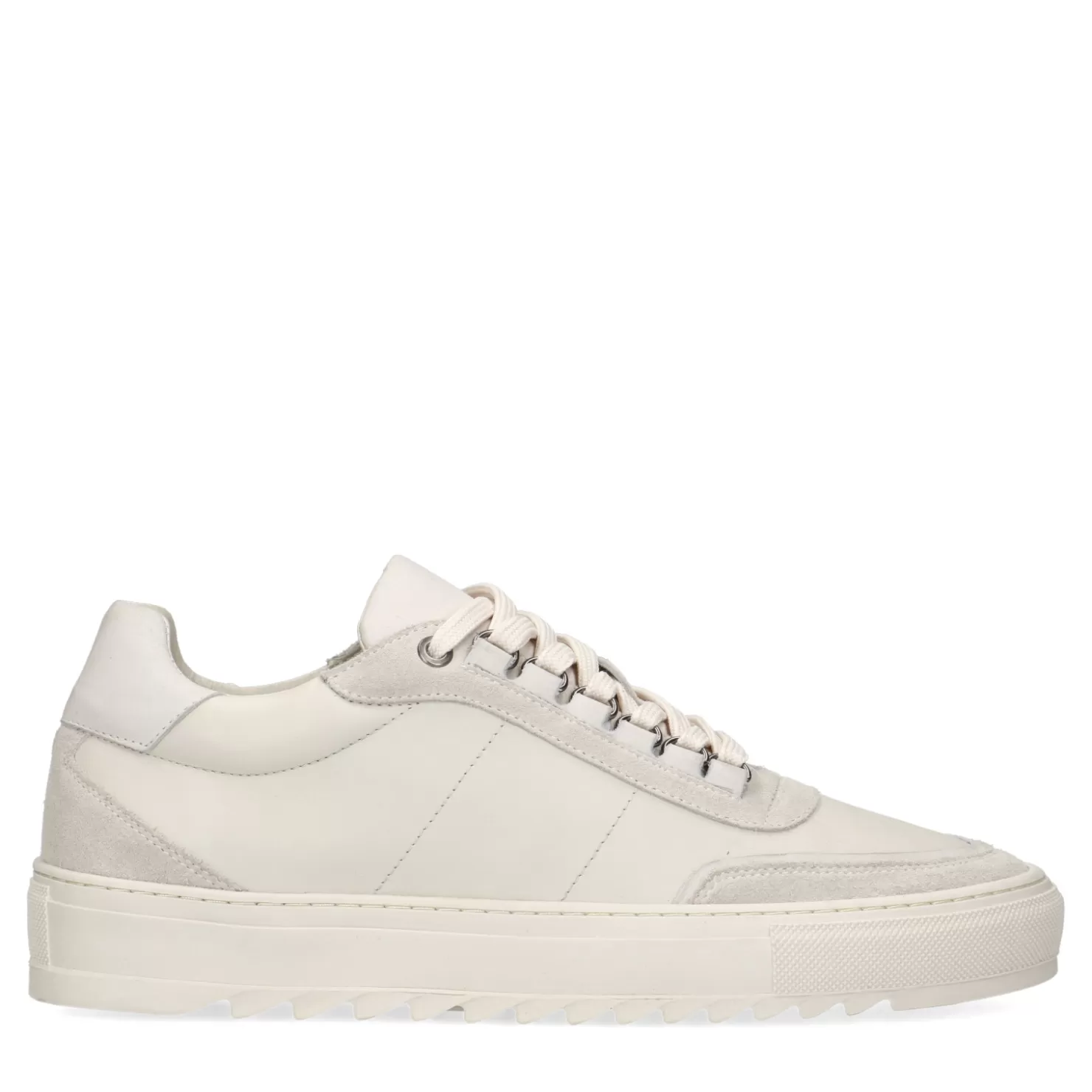 Shop Sacha Off White Leren Sneakers Met Suede Details