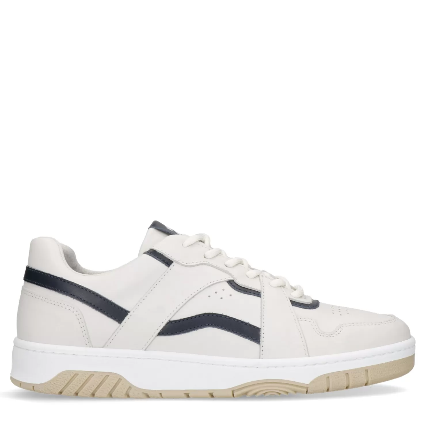 Sale Sacha Off White Leren Sneakers Met Zwarte Details