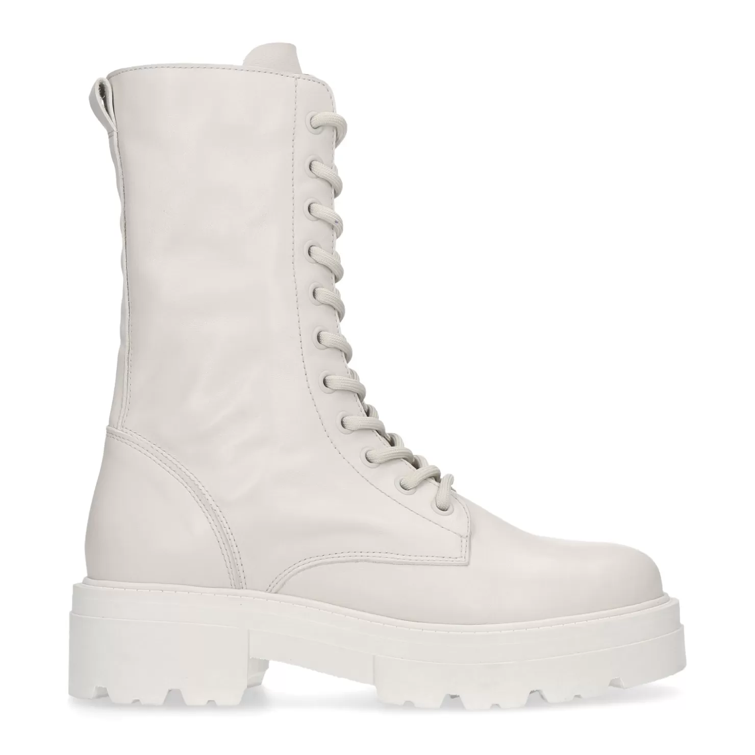 Shop Sacha Off White Leren Veterlaarsjes