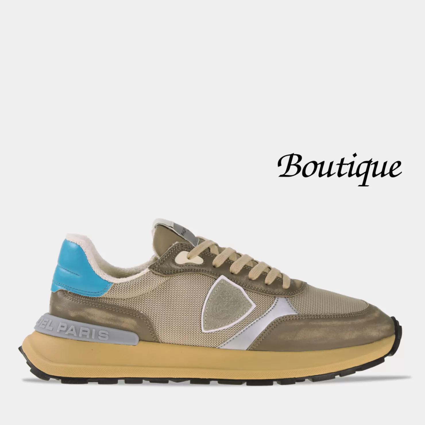 Clearance Sacha Philippe Model Antibes Low Bruin/Blauw Heren