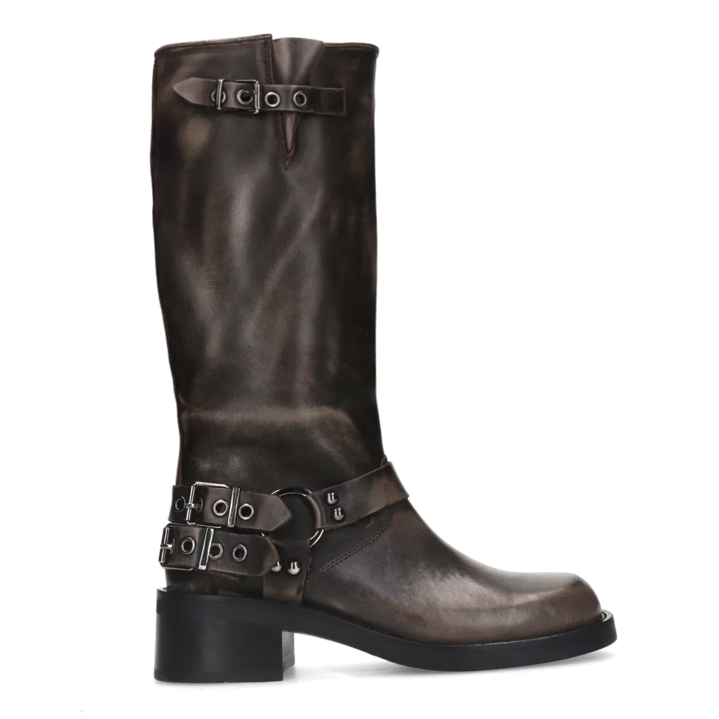 Best Sacha Pre-Order - Greywashed Buckle Biker Boots