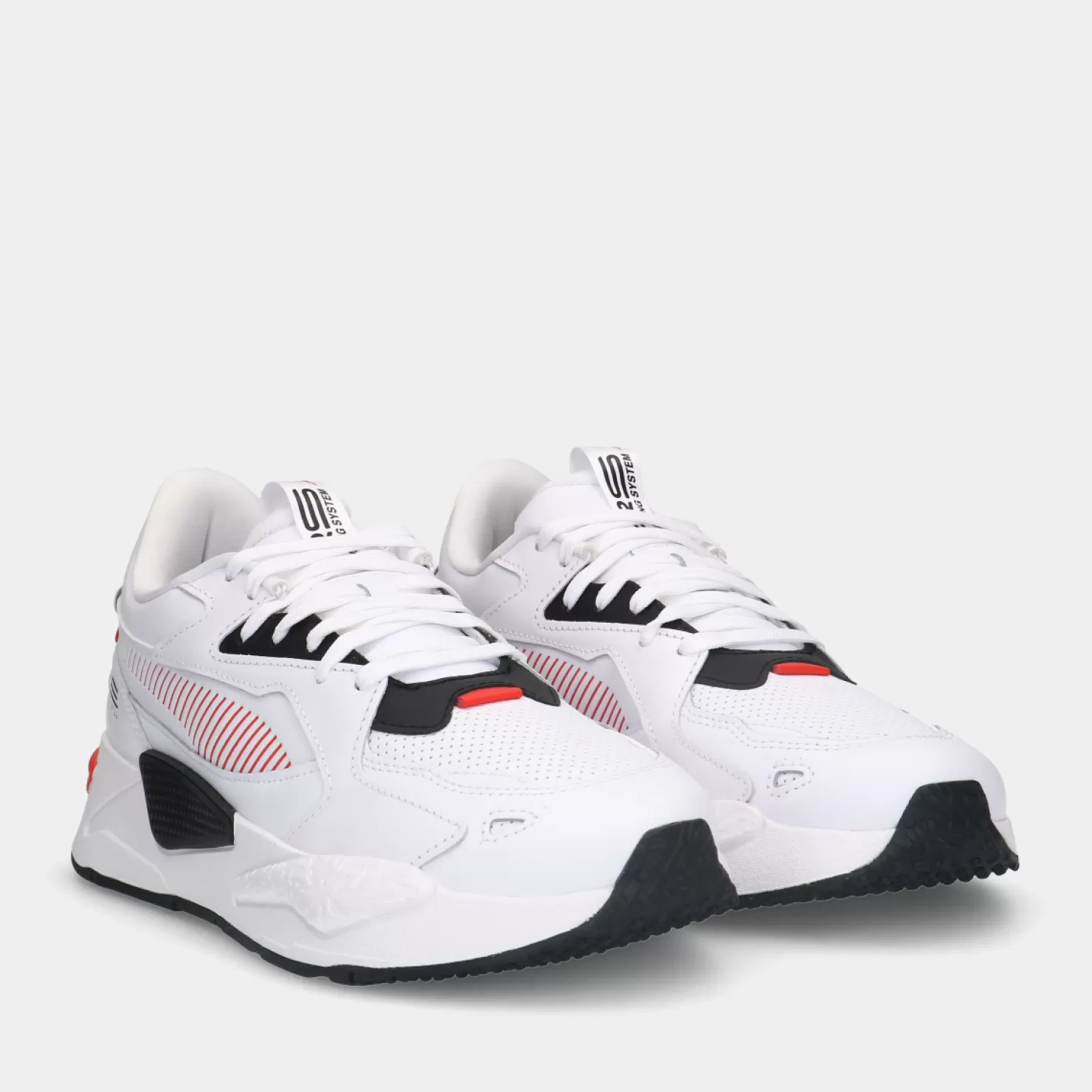 Cheap Sacha Puma Rs-Z Lth White/Red Heren Sneakers