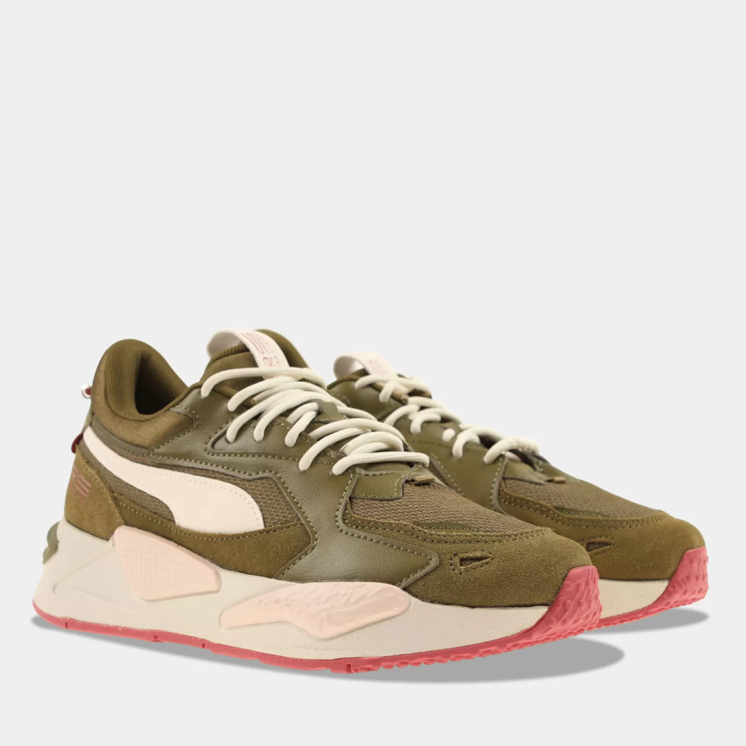 Store Sacha Puma Rs-Z Reinvent Wns Wit/Olijfgroen Dames